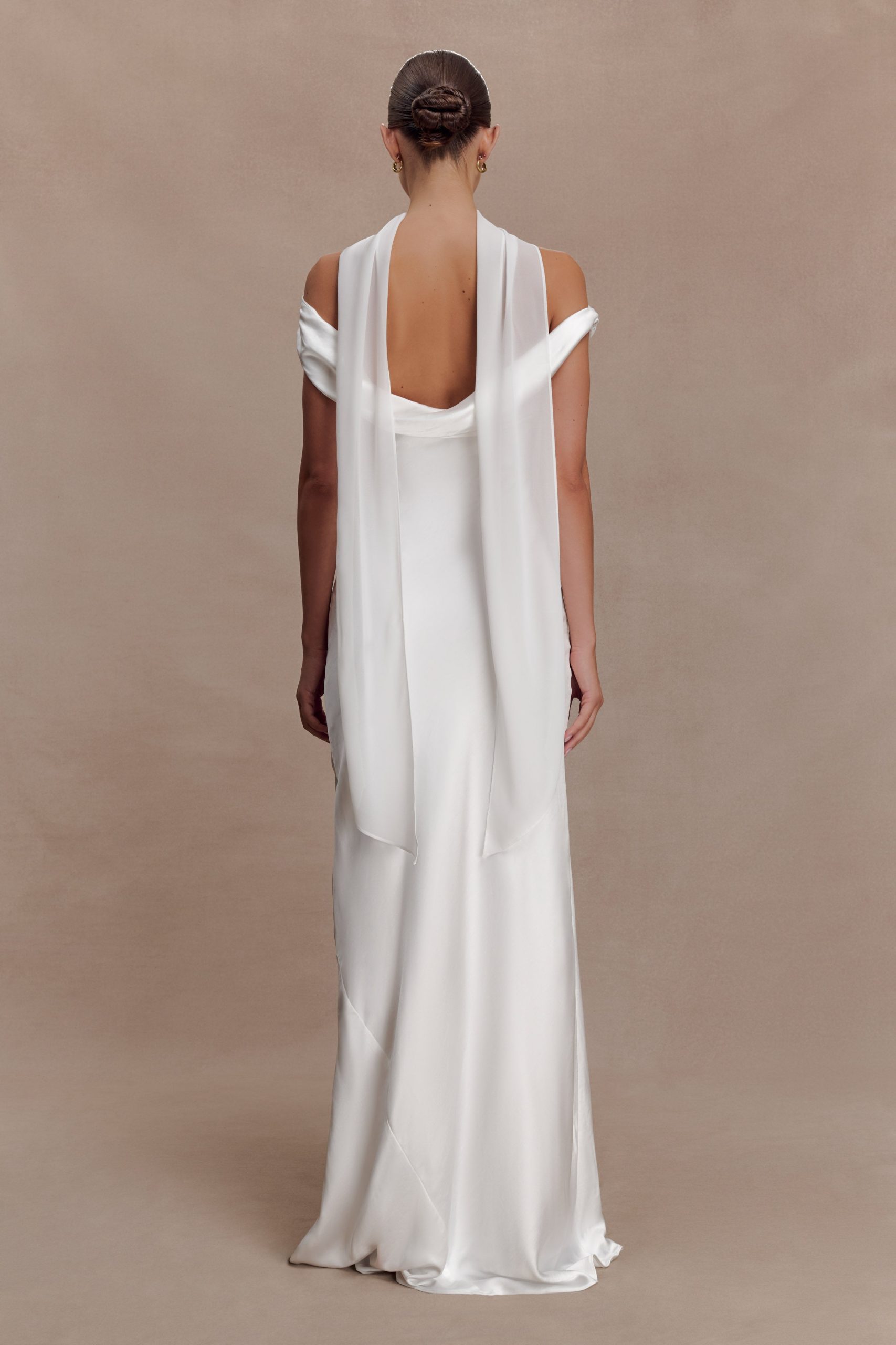 Marla Chiffon Scarf - Ivory - Image 2