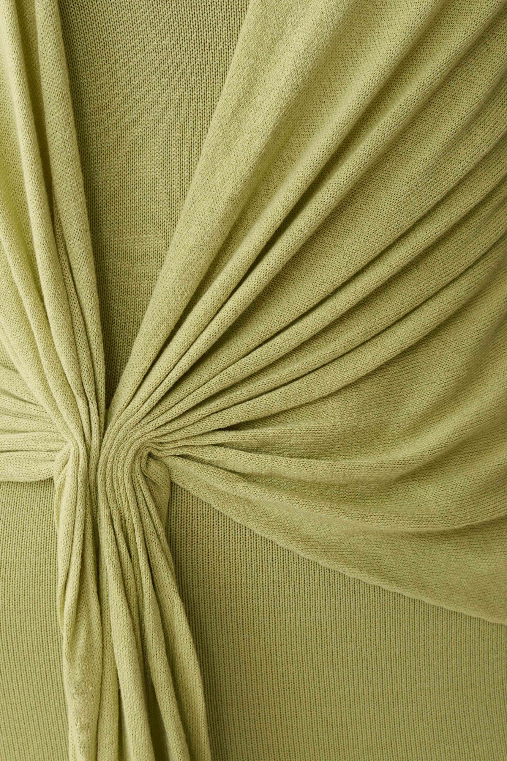 Cindylou Halter Knit Maxi Dress - Light Olive - Image 6
