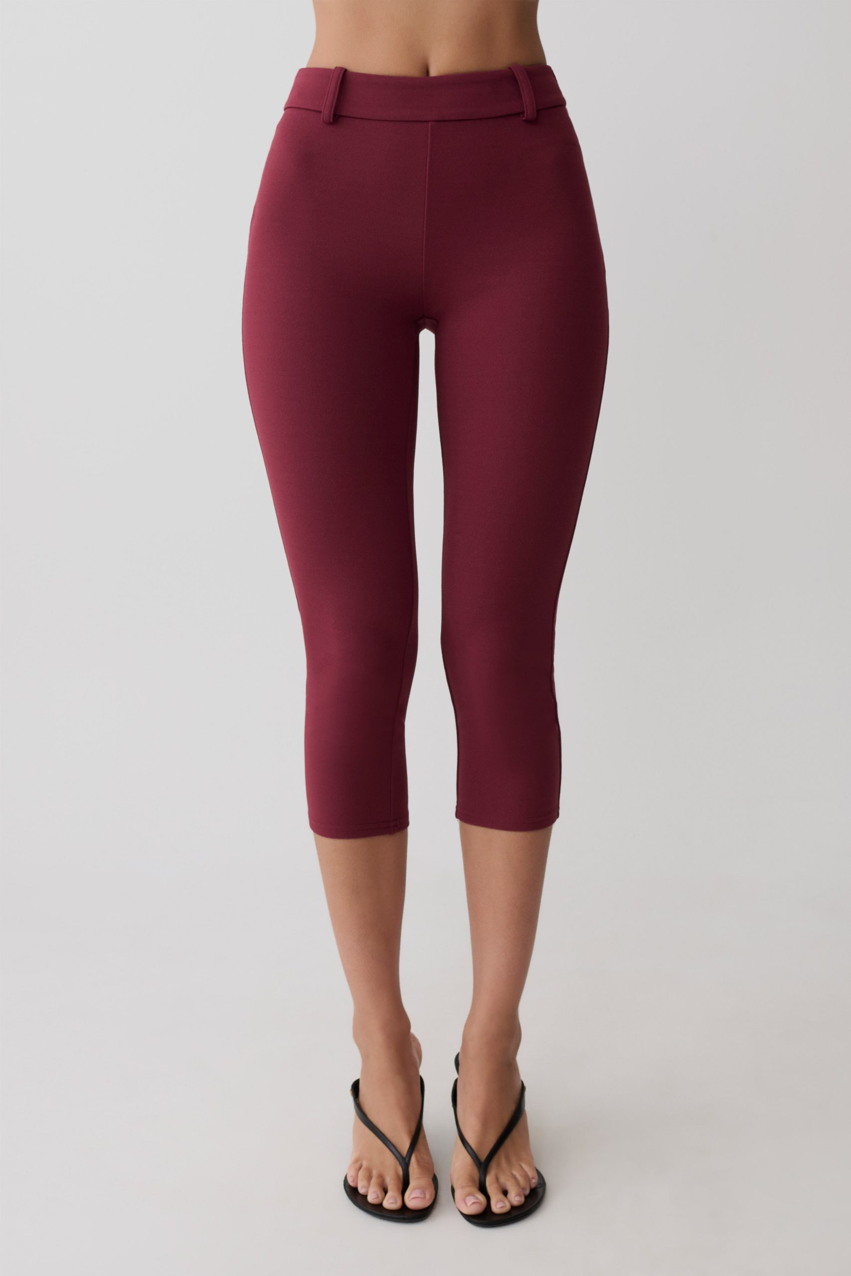 Blanca Stretch Crepe Capri Pants - Mahogany - Image 5