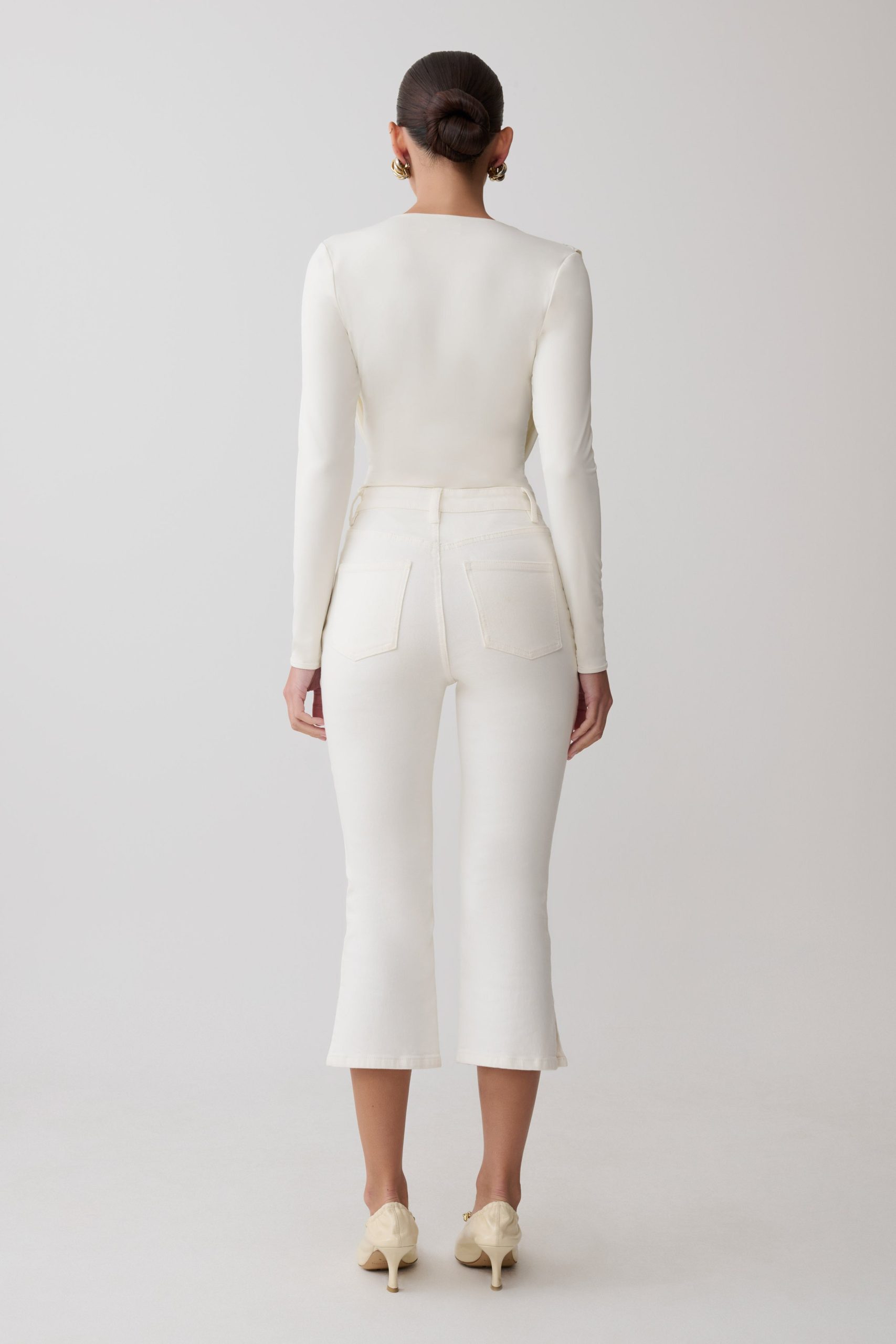 Mary Denim Capris - White - Image 9