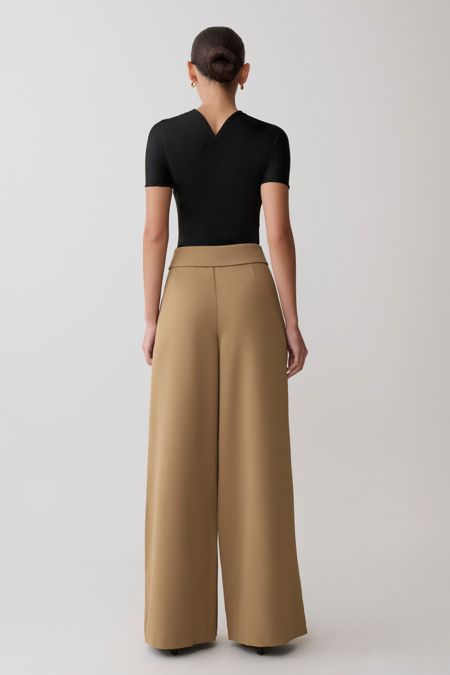 Tanya Wide Leg Suiting Pants - Camel - Image 5