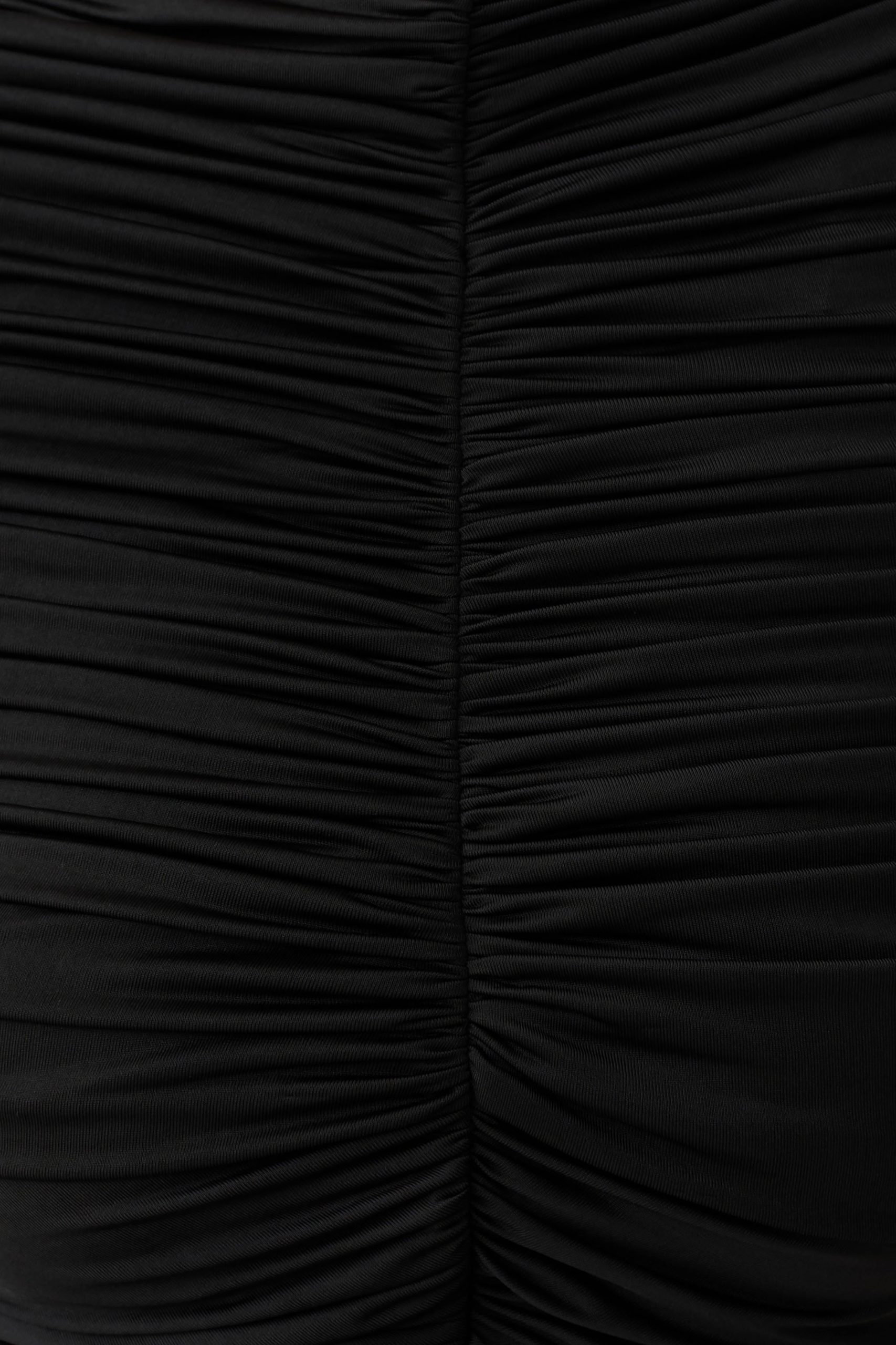 Linh Slinky High Neck Gathered Top - Black - Image 10
