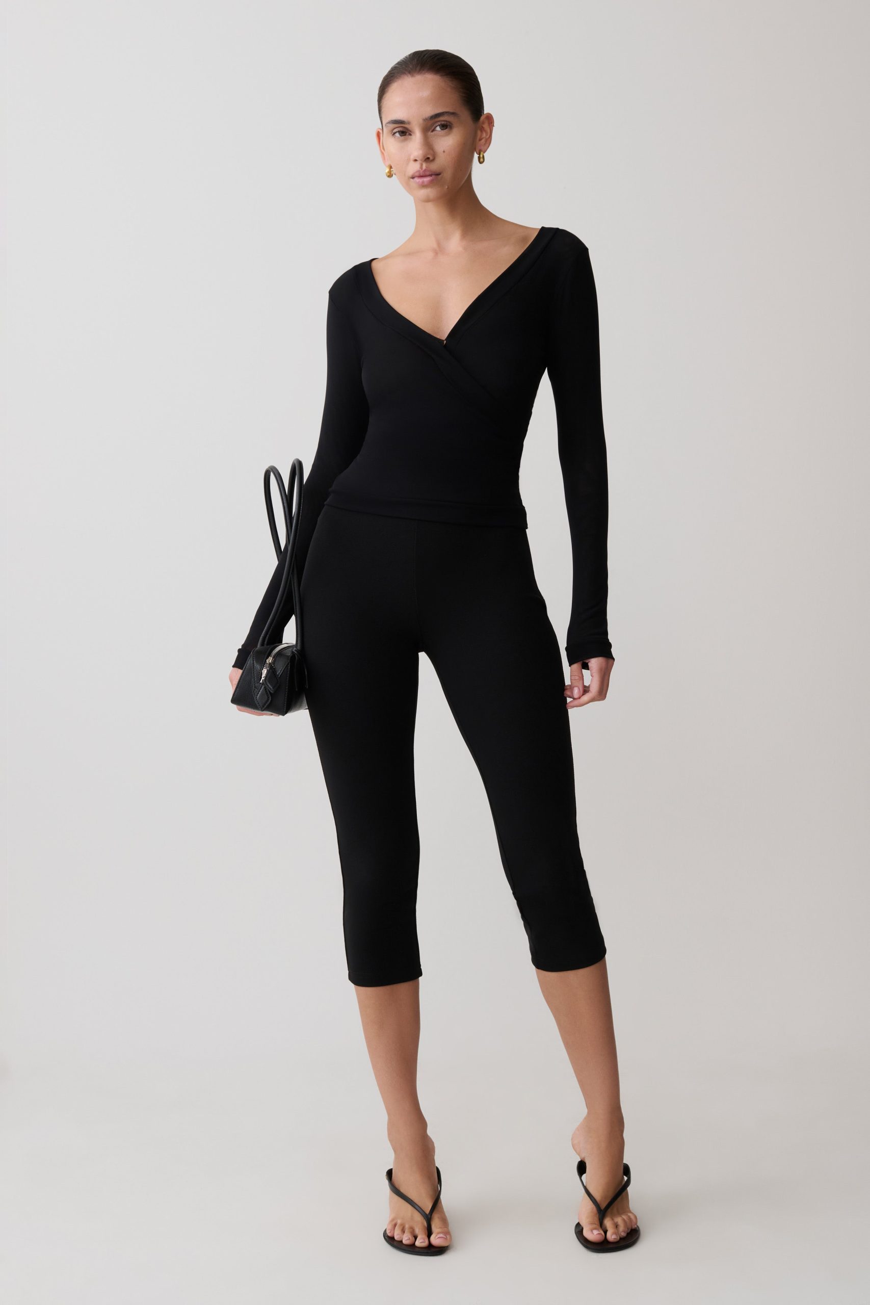 Lumi Long Sleeve Mesh Top - Black - Image 4