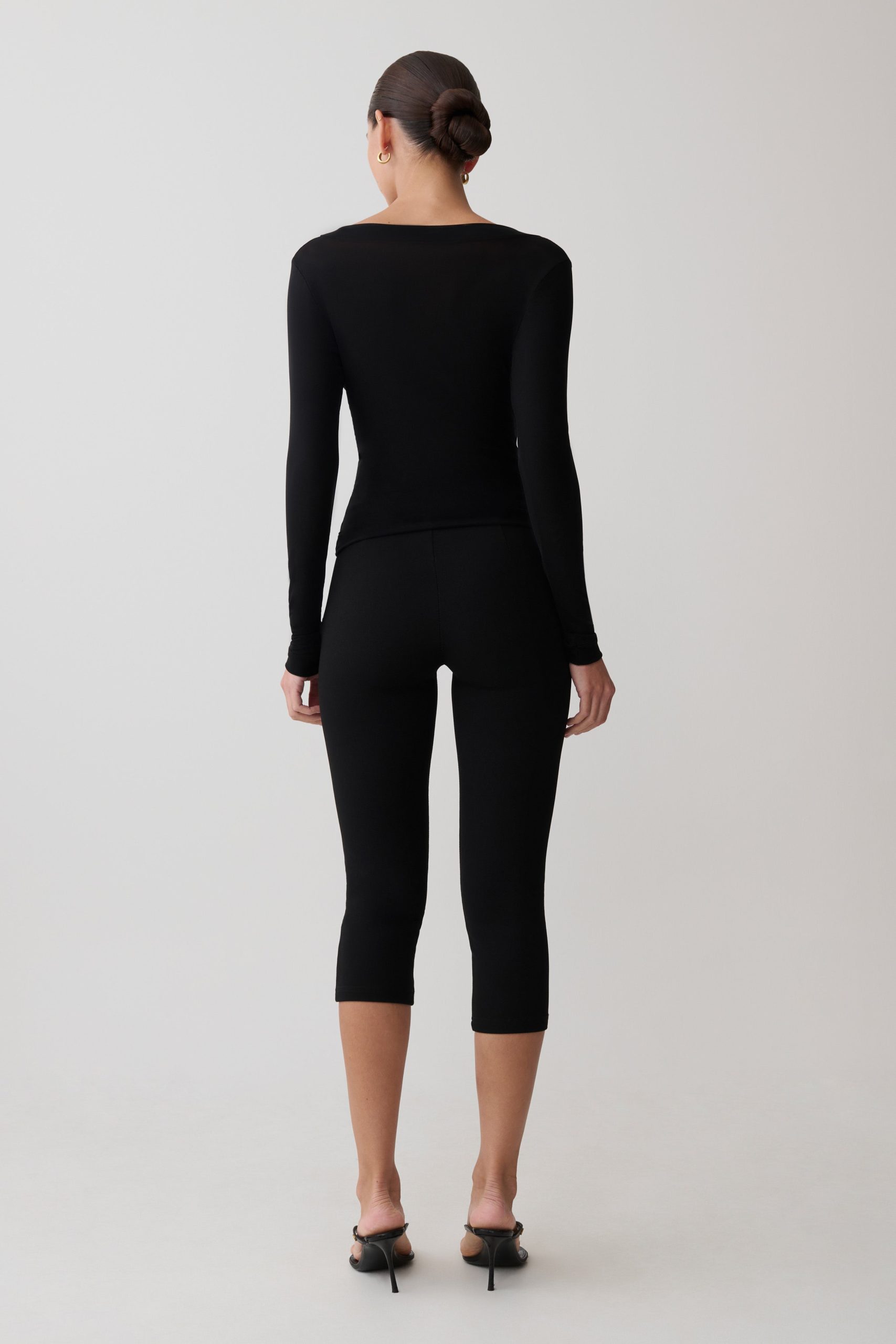 Lumi Long Sleeve Mesh Top - Black - Image 5