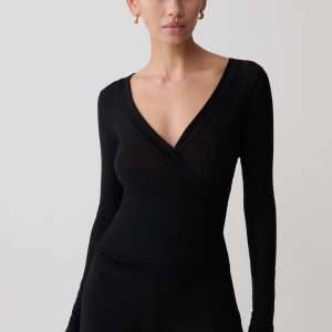 Lumi Long Sleeve Mesh Top - Black