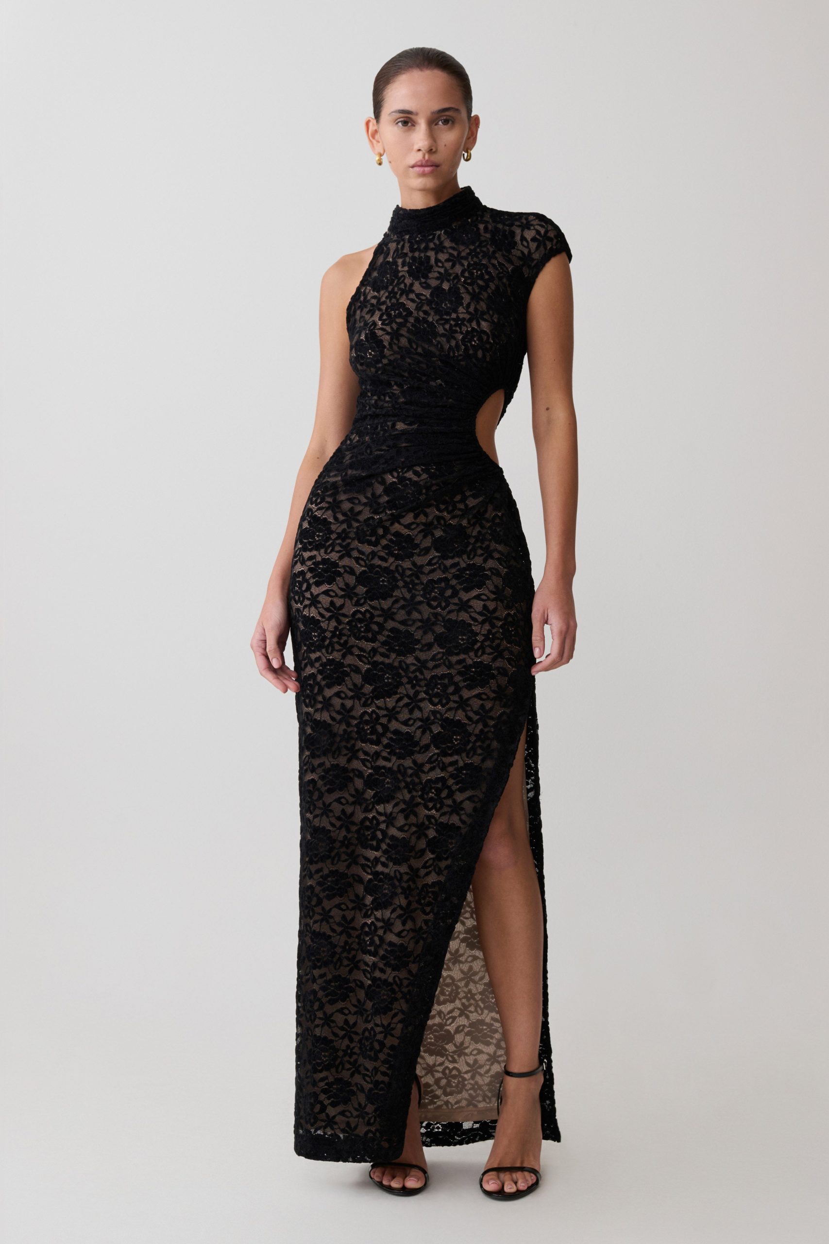 Trinh One Shoulder Maxi Dress - Black - Image 3