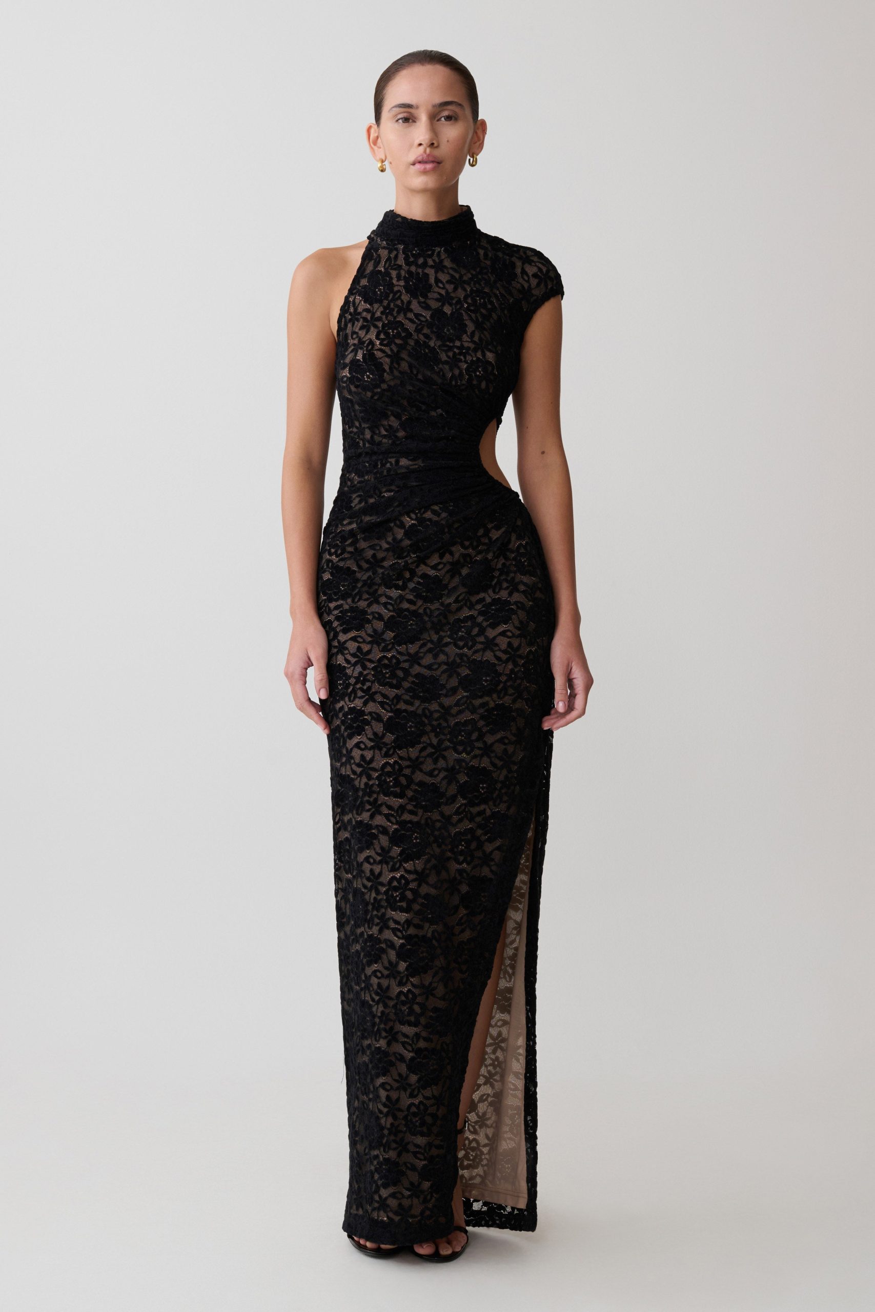 Trinh One Shoulder Maxi Dress - Black - Image 4