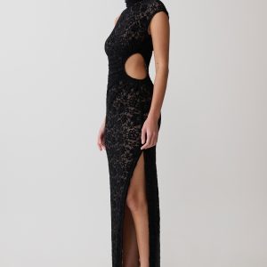 Trinh One Shoulder Maxi Dress - Black