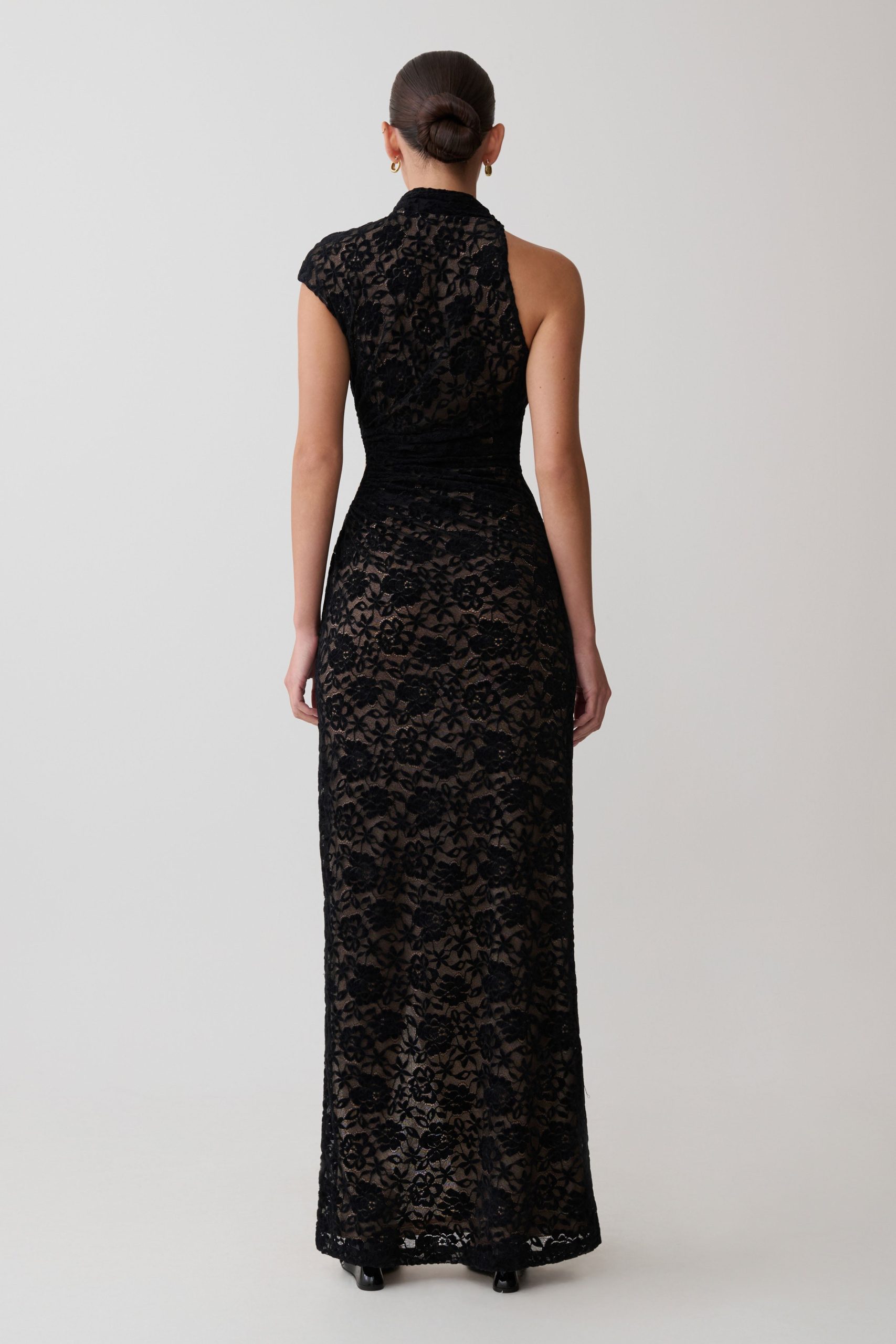 Trinh One Shoulder Maxi Dress - Black - Image 2