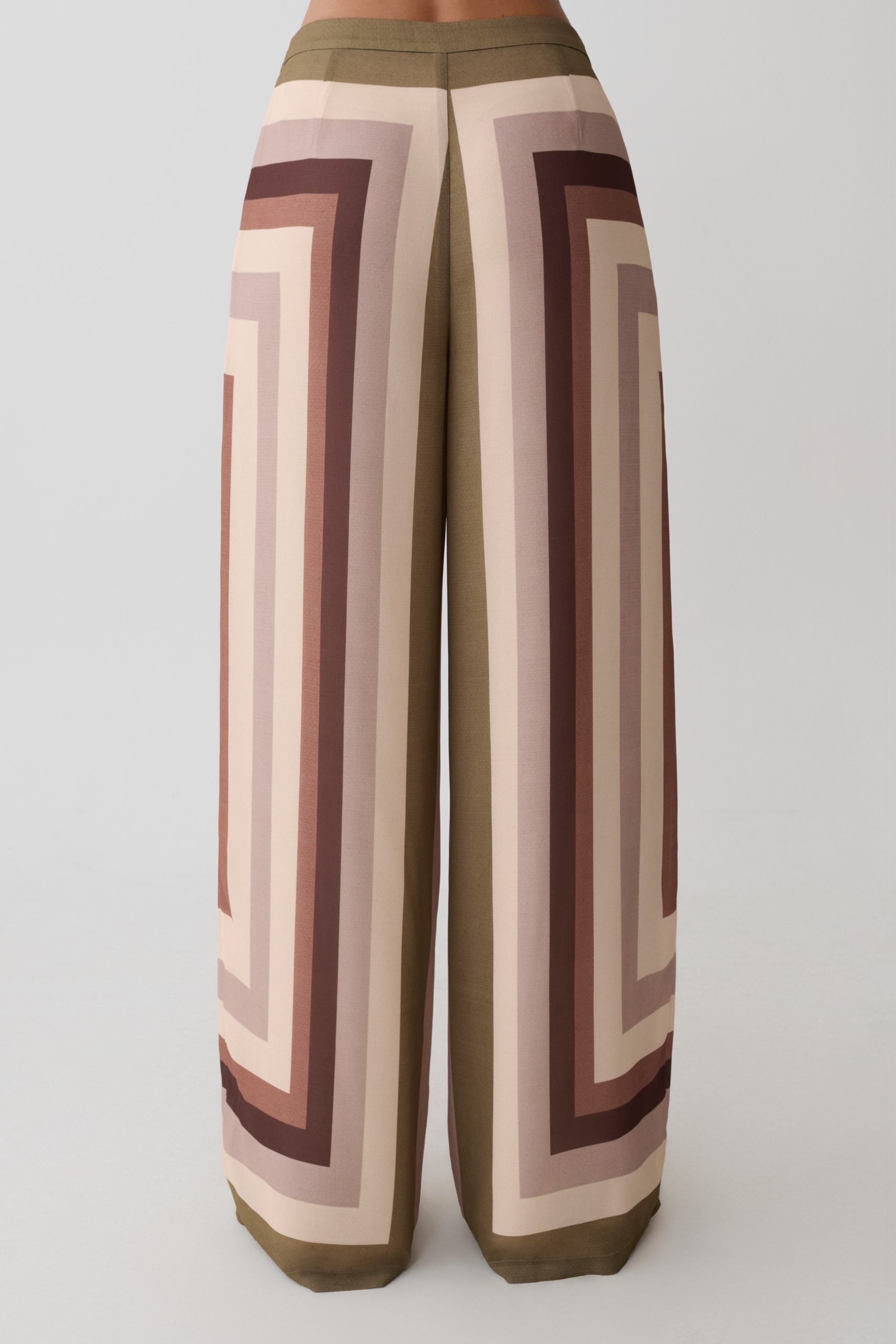Rachel Chiffon Straight Leg Pants - Multi Stripe - Image 6