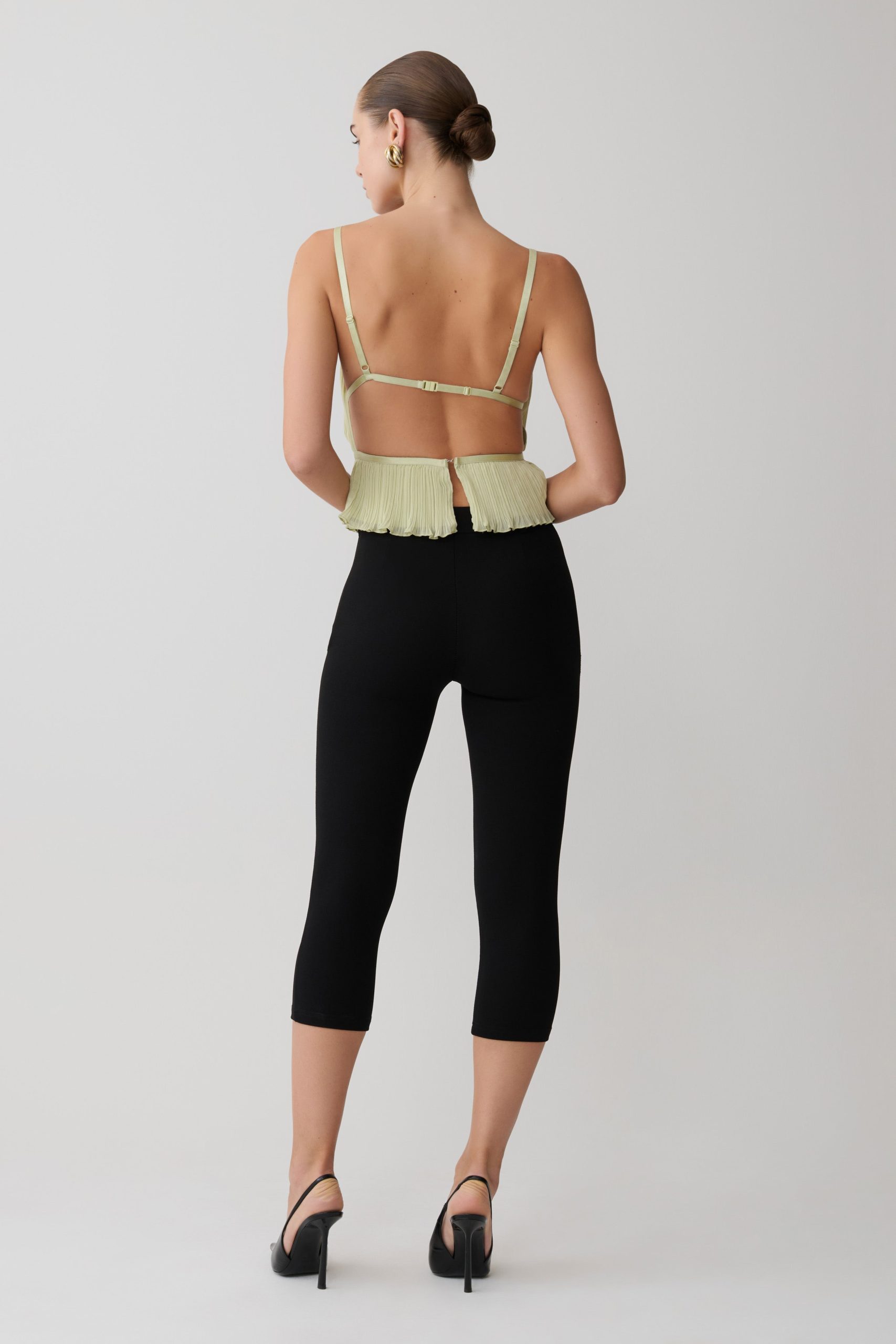 Lilou Pleated Sleeveless Top - Sage - Image 6