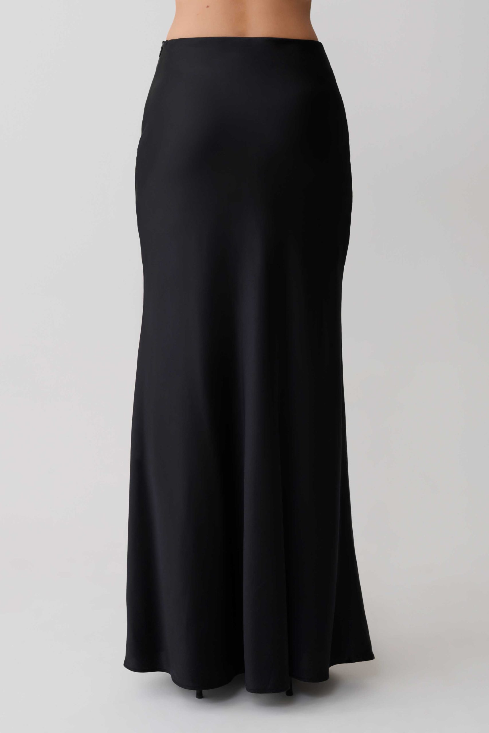 Sabrina Silk Blend Maxi Skirt - Black - Image 6