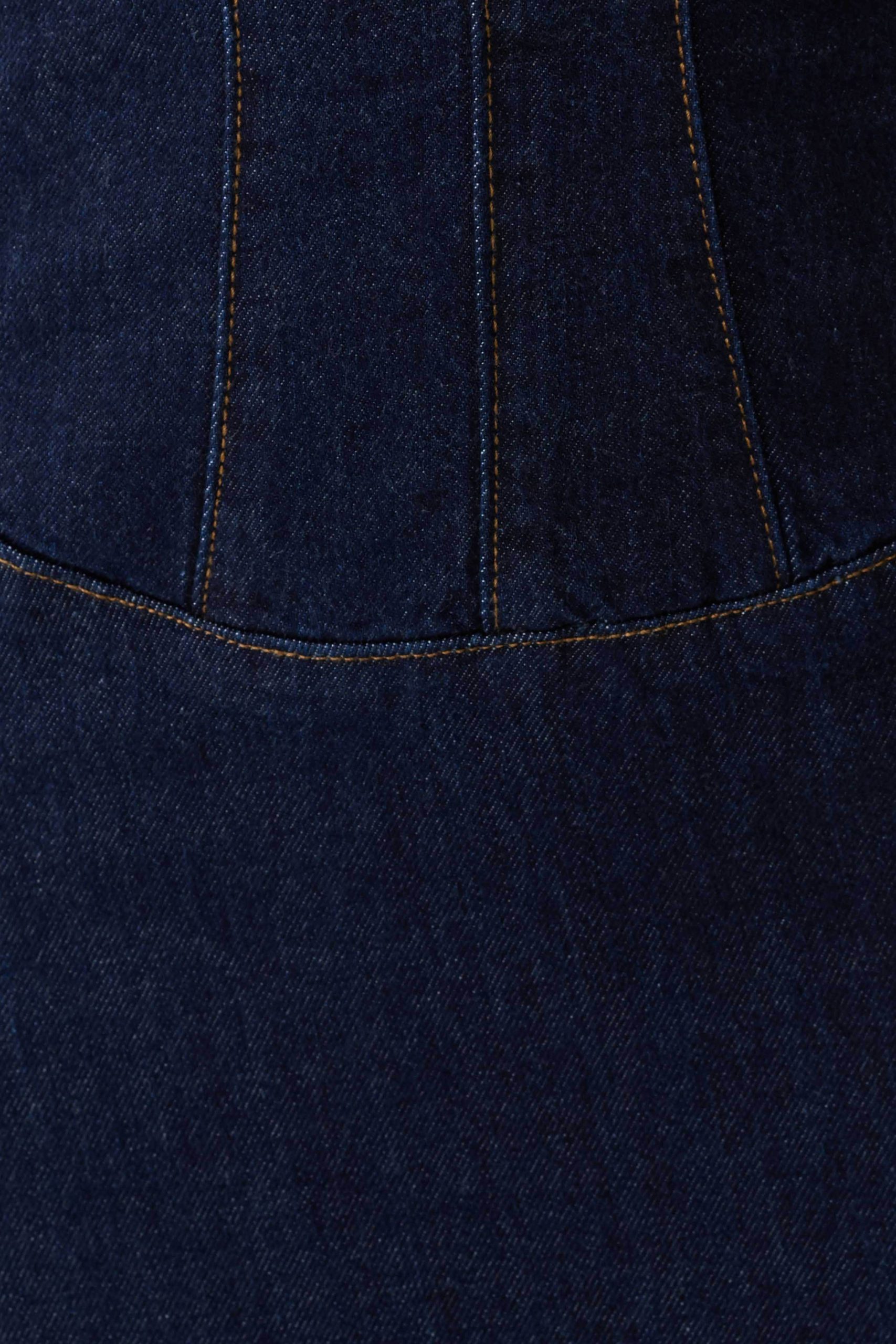 Amila Denim Cupped Maxi Dress - Indigo Blue - Image 6