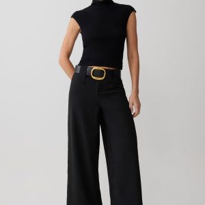 Arlo Wide Leg Suiting Trouser - Black