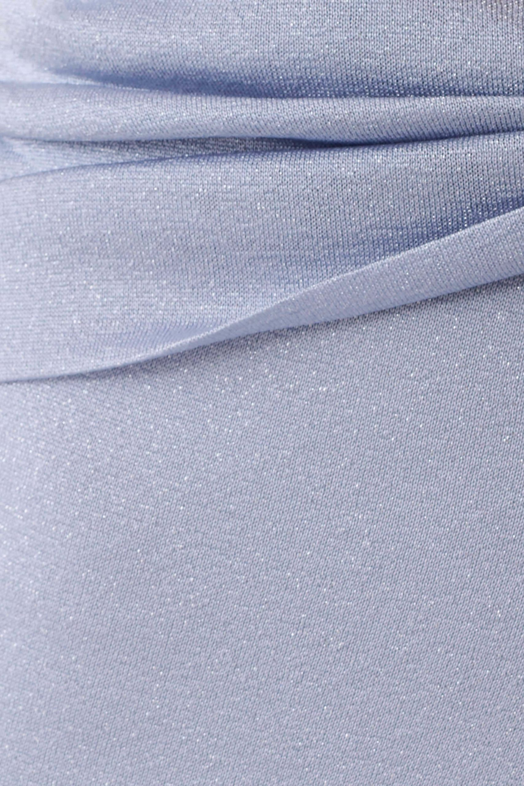 Adrienne Lurex Knot Maxi Skirt - Pastel Blue - Image 8