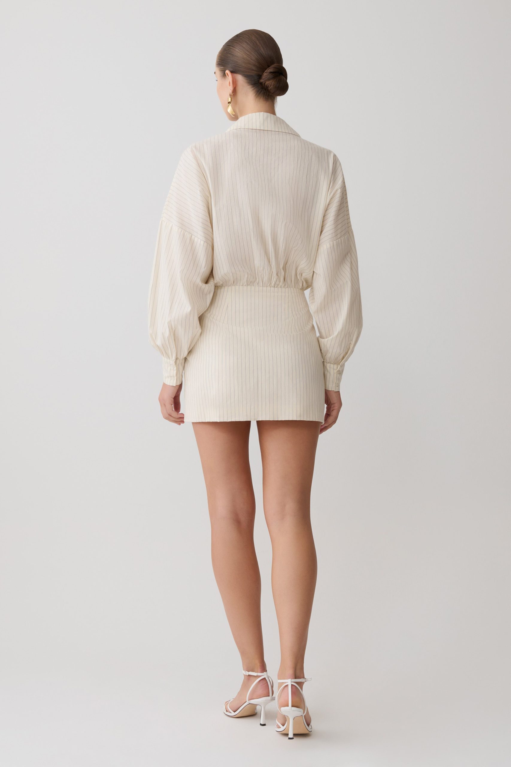 Ivy Oversize Shirt Mini Dress - Stripe - Image 2