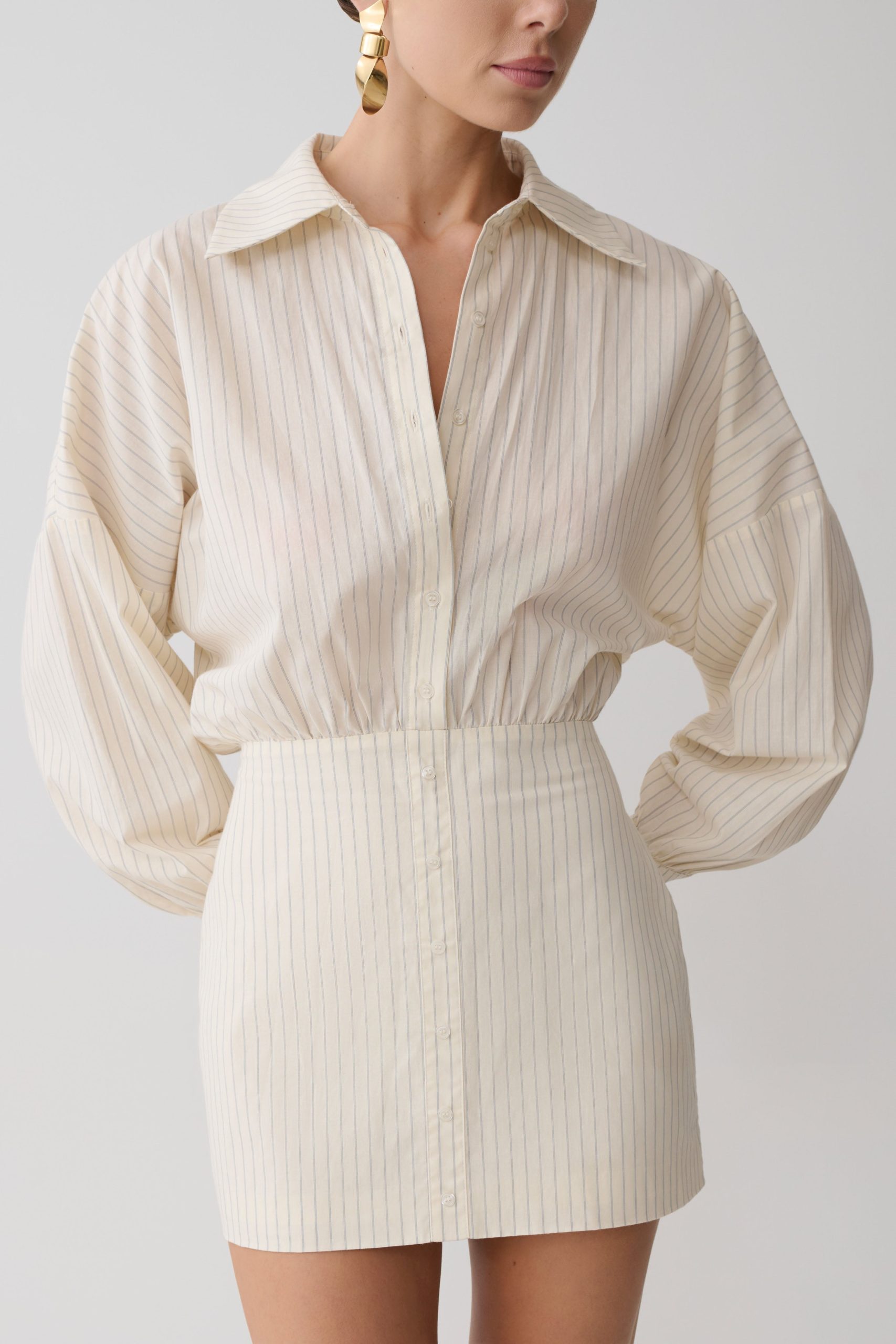 Ivy Oversize Shirt Mini Dress - Stripe - Image 5
