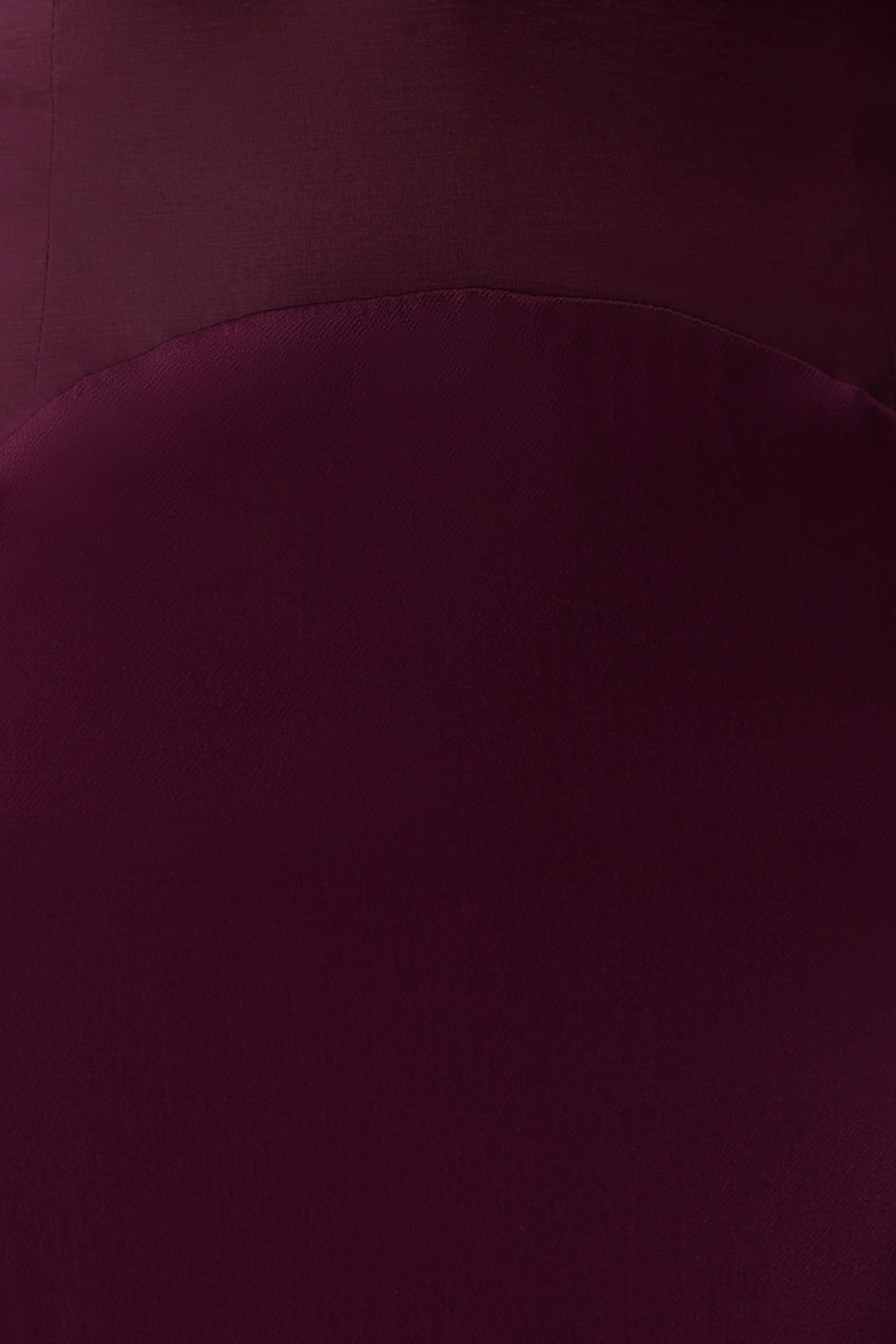 Maura Taffeta And Satin Maxi Dress - Wine - Image 6
