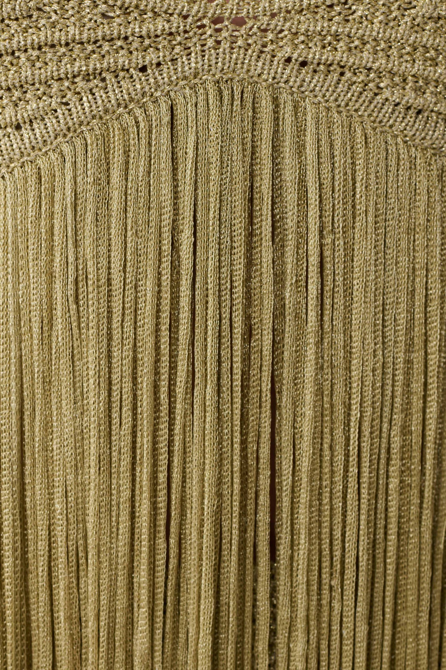 Renee Lurex Crochet Maxi Dress - Gold - Image 10