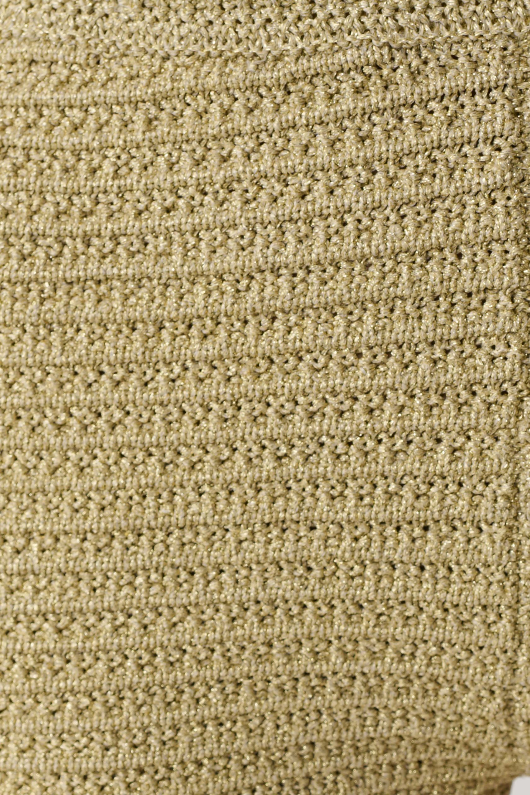 Renee Lurex Crochet Maxi Dress - Gold - Image 11