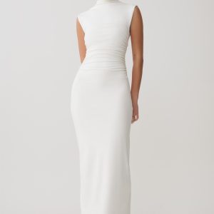 Elliot High Neck Sleeveless Maxi Dress - White