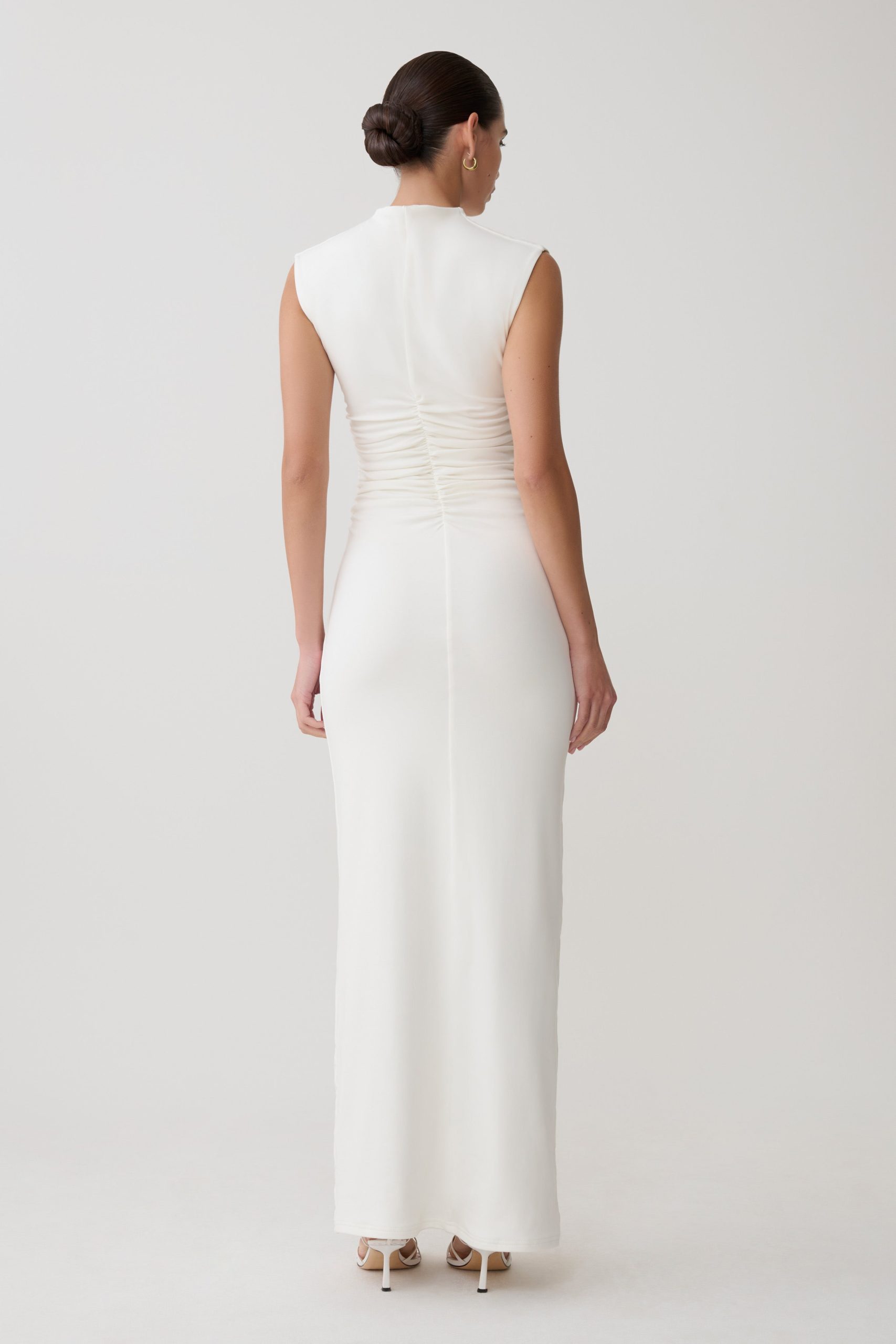 Elliot High Neck Sleeveless Maxi Dress - White - Image 2