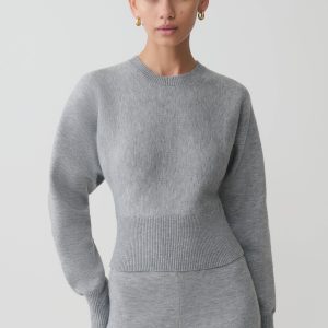 Ciaralee Cinched Waist Jumper - Grey Marle