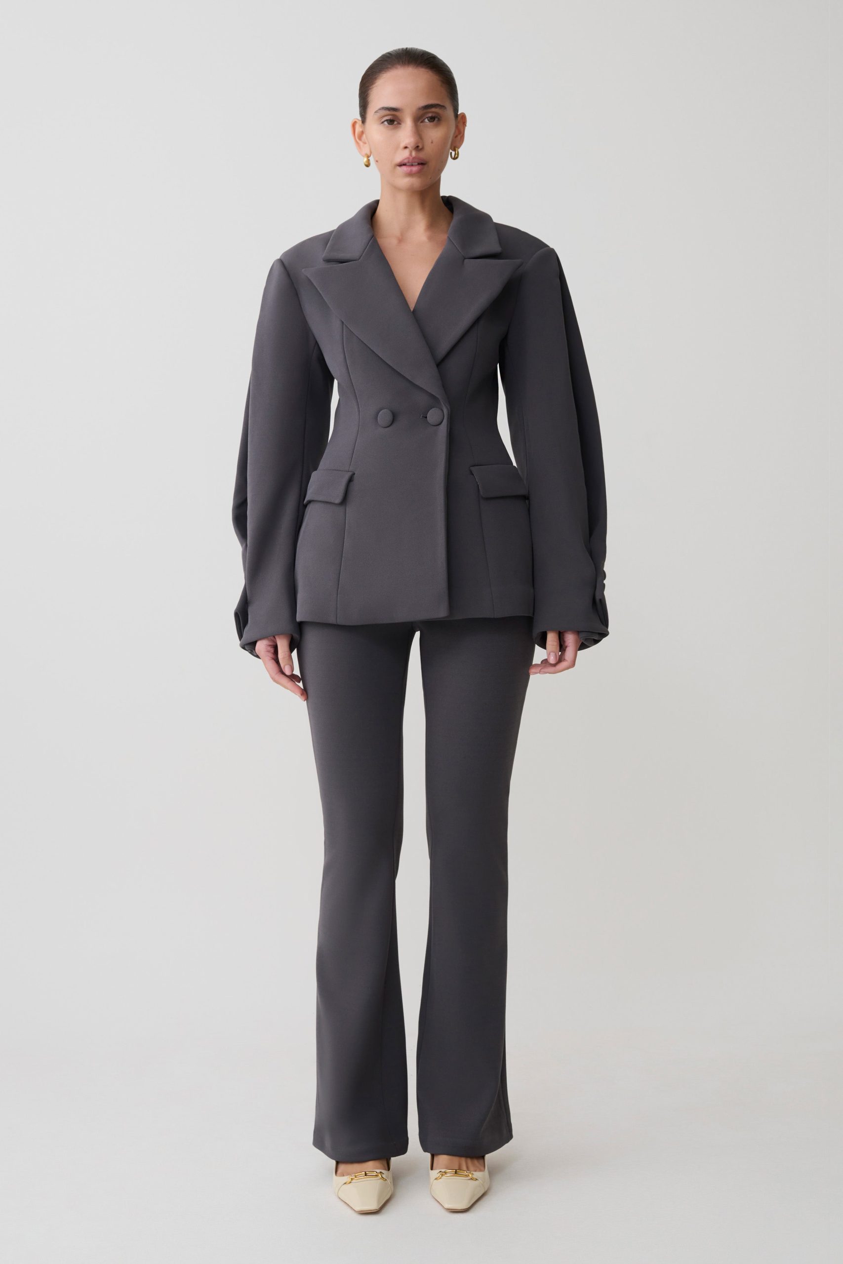 Marion Fit And Flare Pant - Charcoal Shadow - Image 4