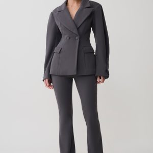 Marion Fit And Flare Pant - Charcoal Shadow