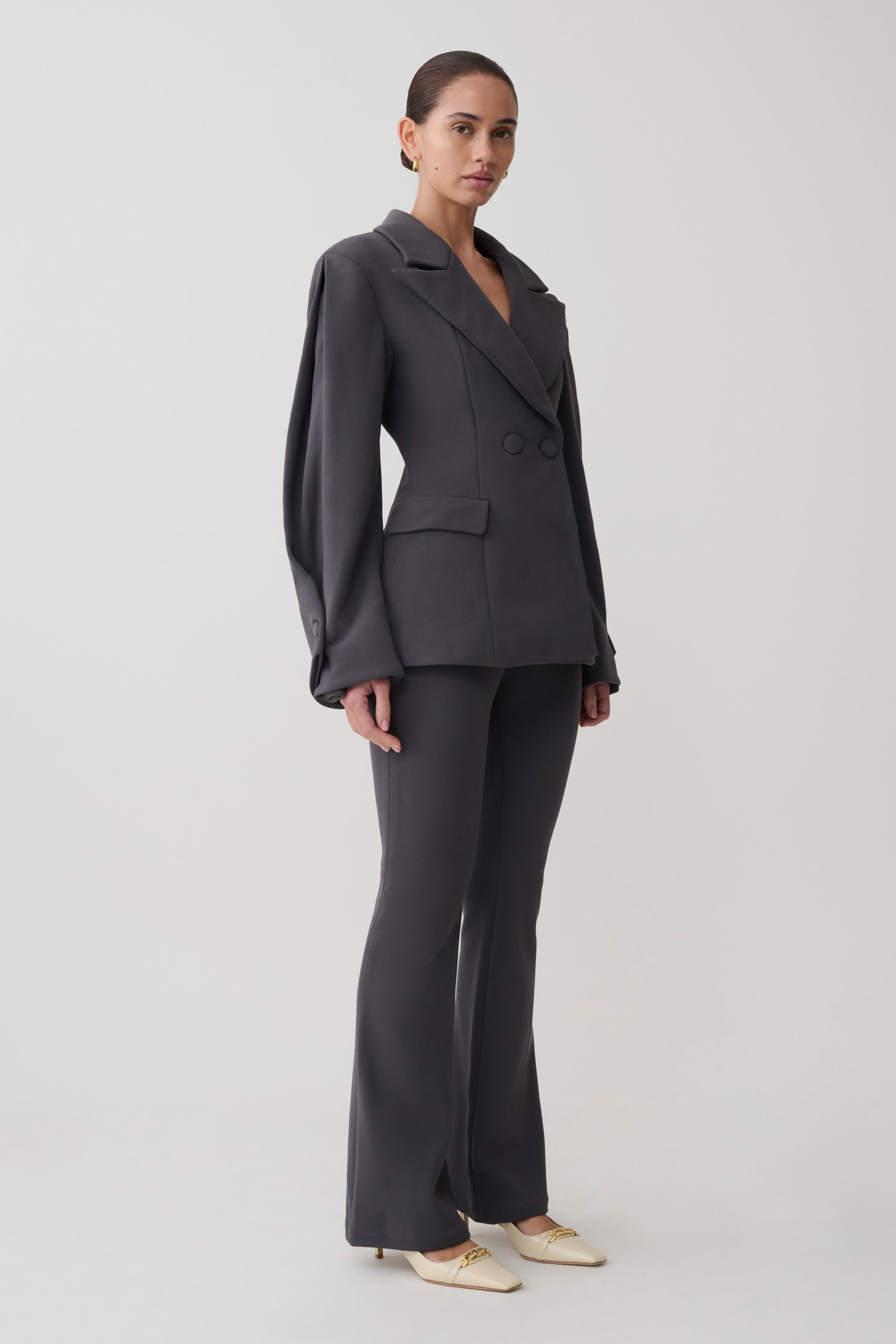 Wesley Structured Blazer - Charcoal Shadow - Image 6