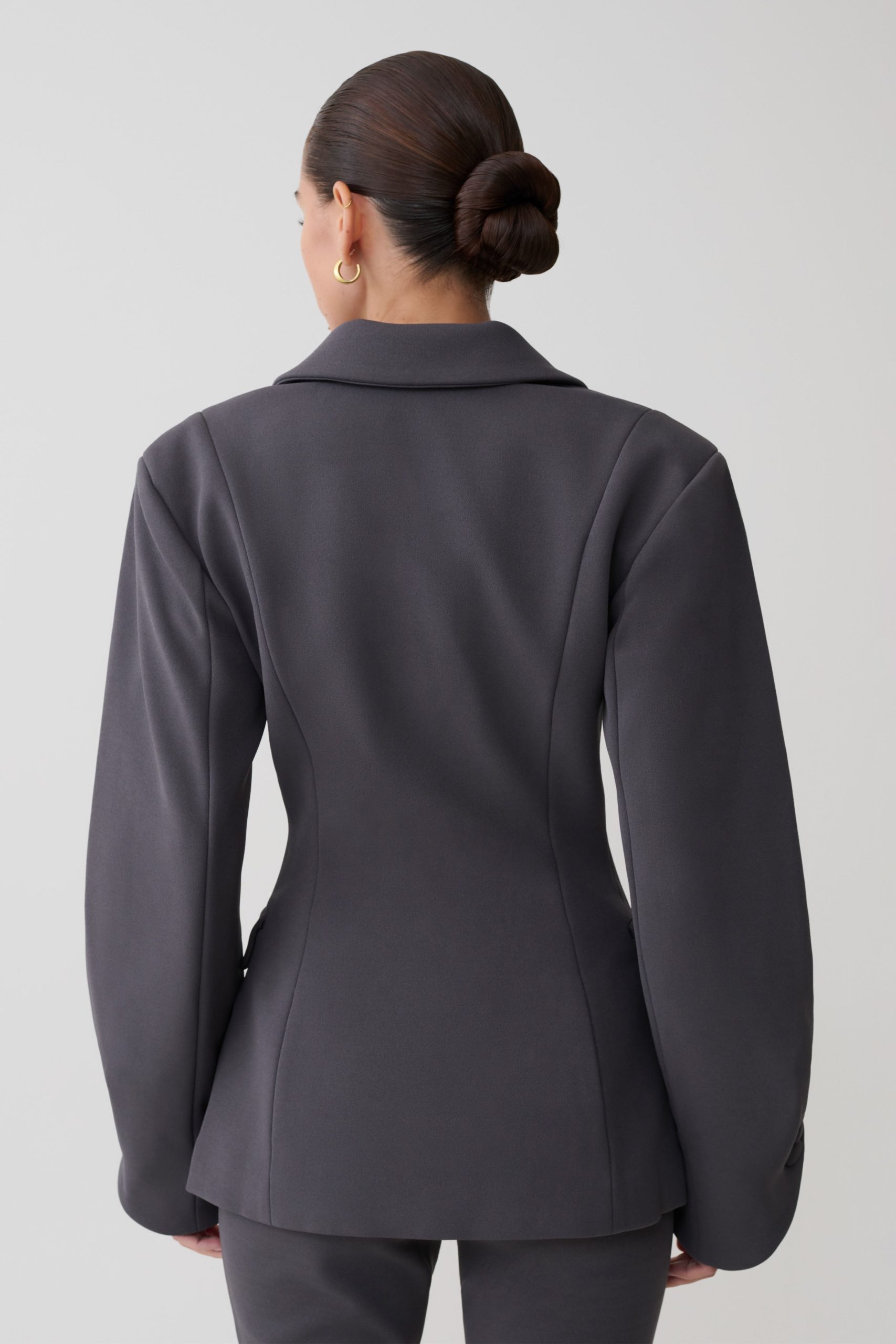 Wesley Structured Blazer - Charcoal Shadow - Image 2