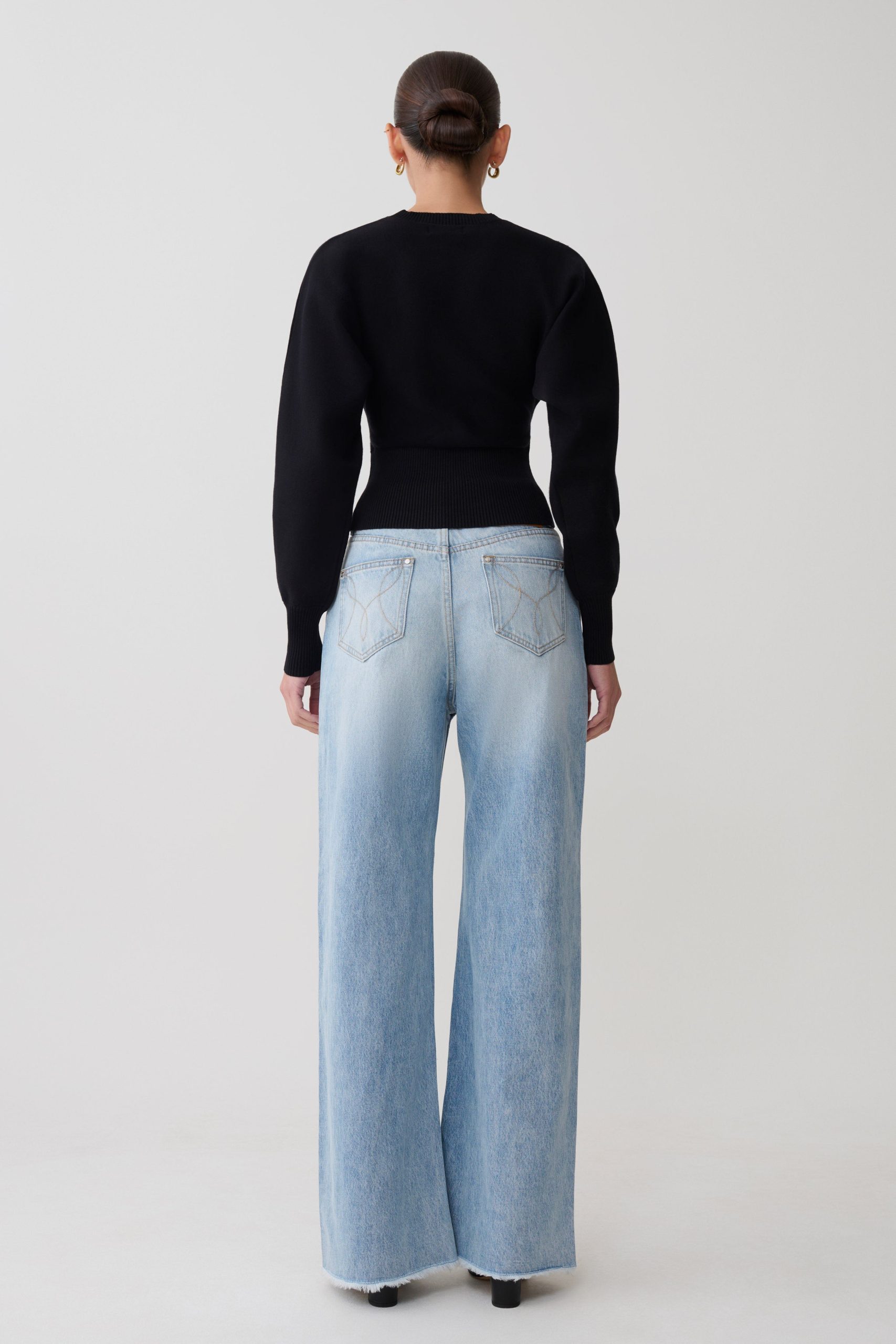 Ciaralee Cinched Waist Jumper - Black - Image 2