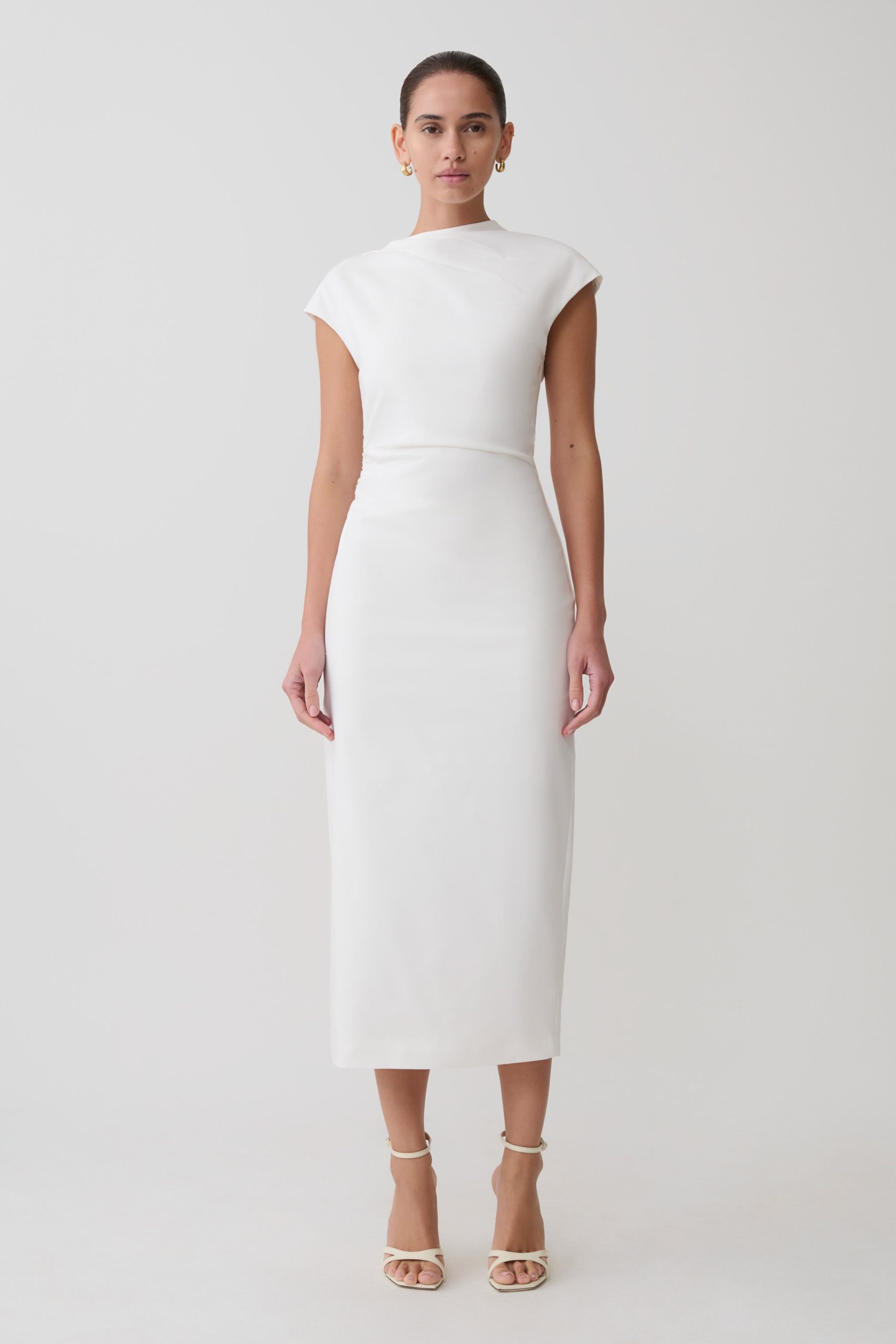 Lorena Cotton Midi Dress - White