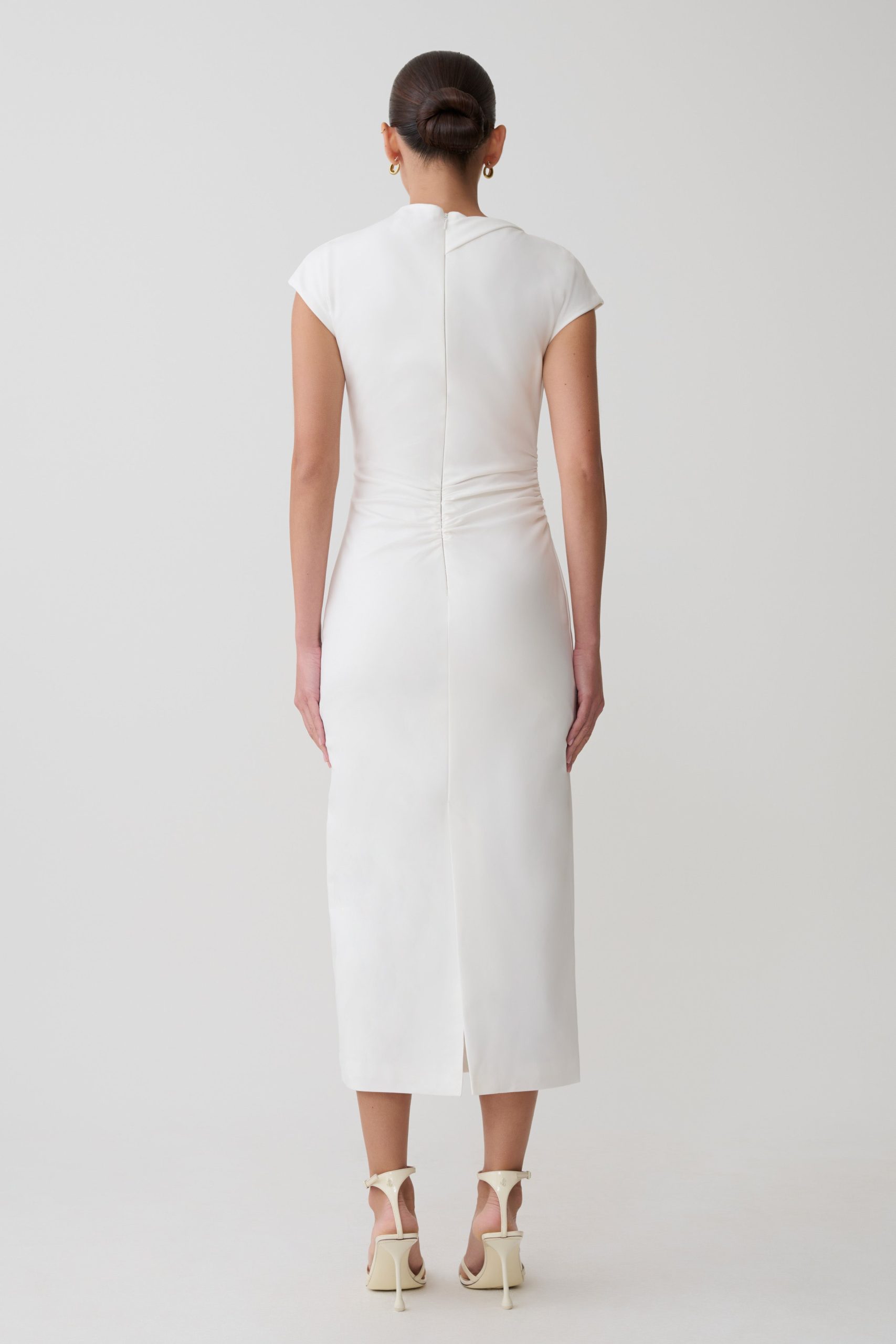 Lorena Cotton Midi Dress - White - Image 2