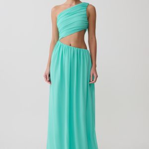 Aria Chiffon Cut Out Maxi Dress - Lagoon