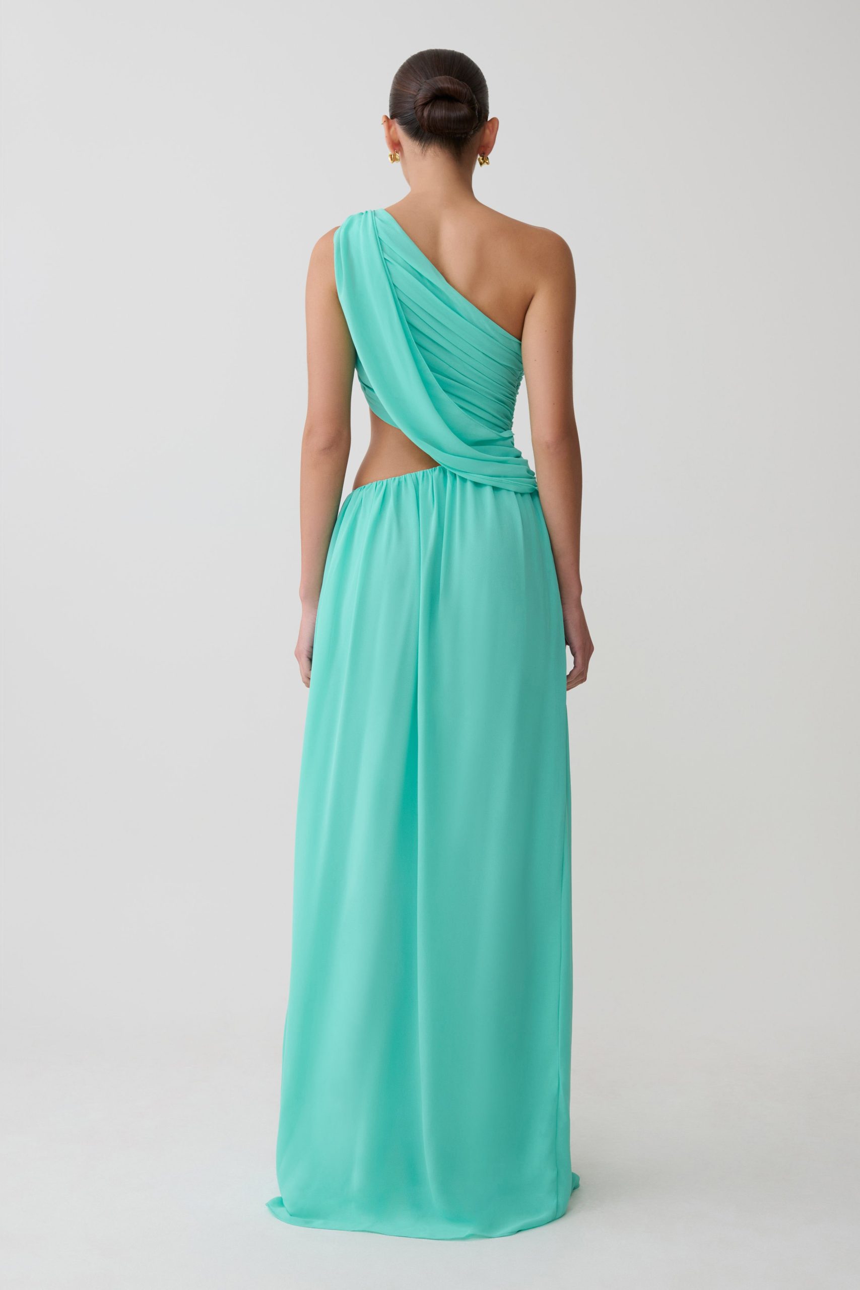 Aria Chiffon Cut Out Maxi Dress - Lagoon - Image 2