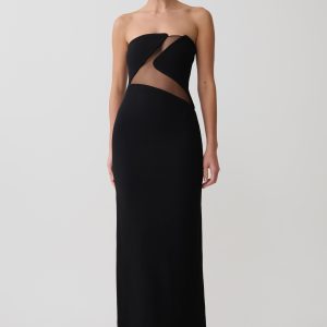 Lianne Strapless Maxi Dress - Black