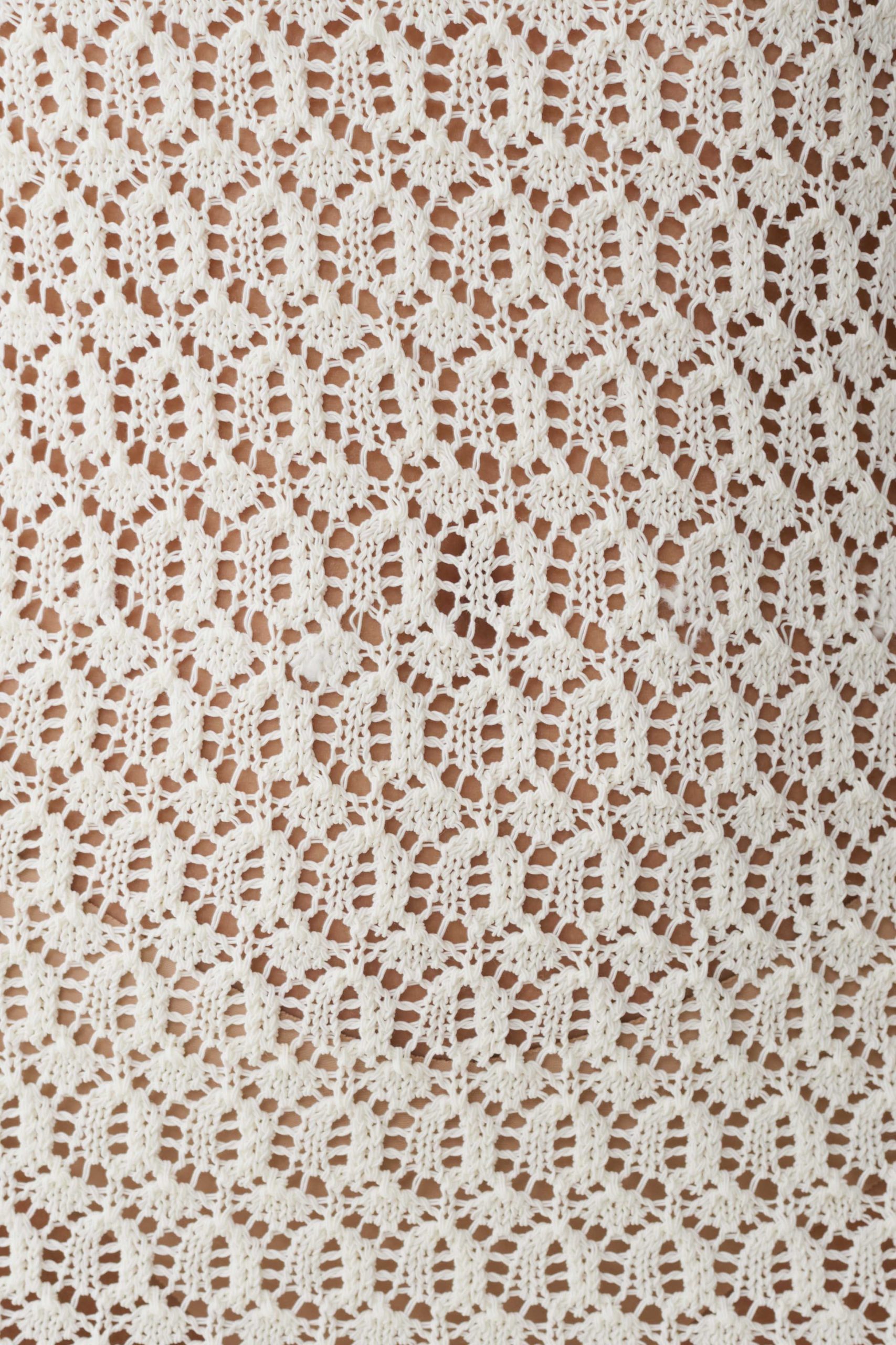 Carrisa Crochet Knit Mini Dress - White - Image 7