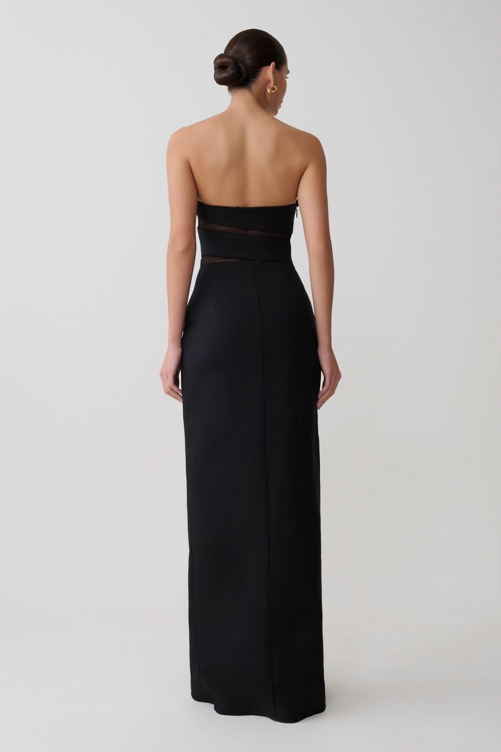 Paulina Cut Out Strapless Maxi Dress - Black - Image 2