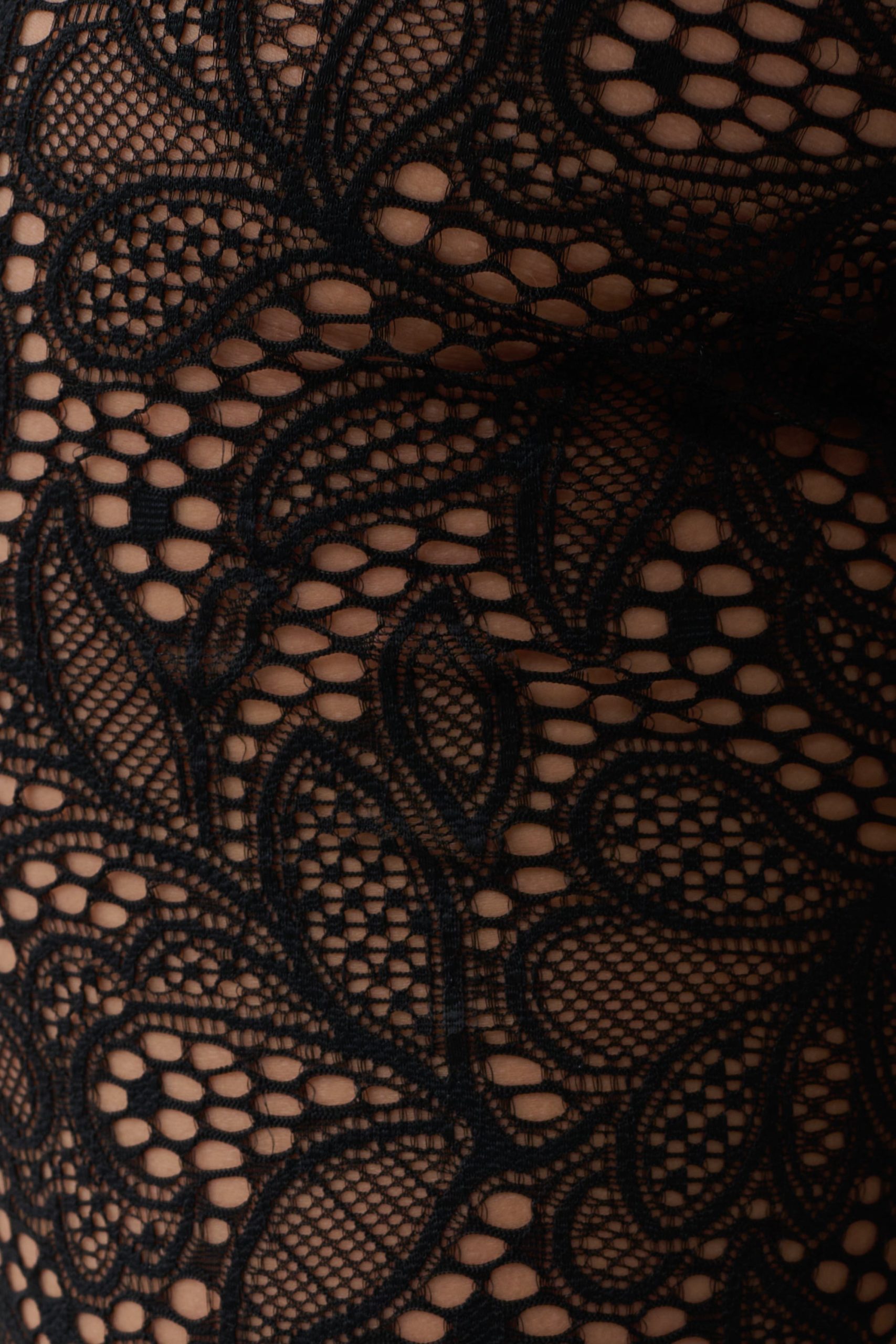 Theodosia Wide Leg Lace Pants - Black - Image 6