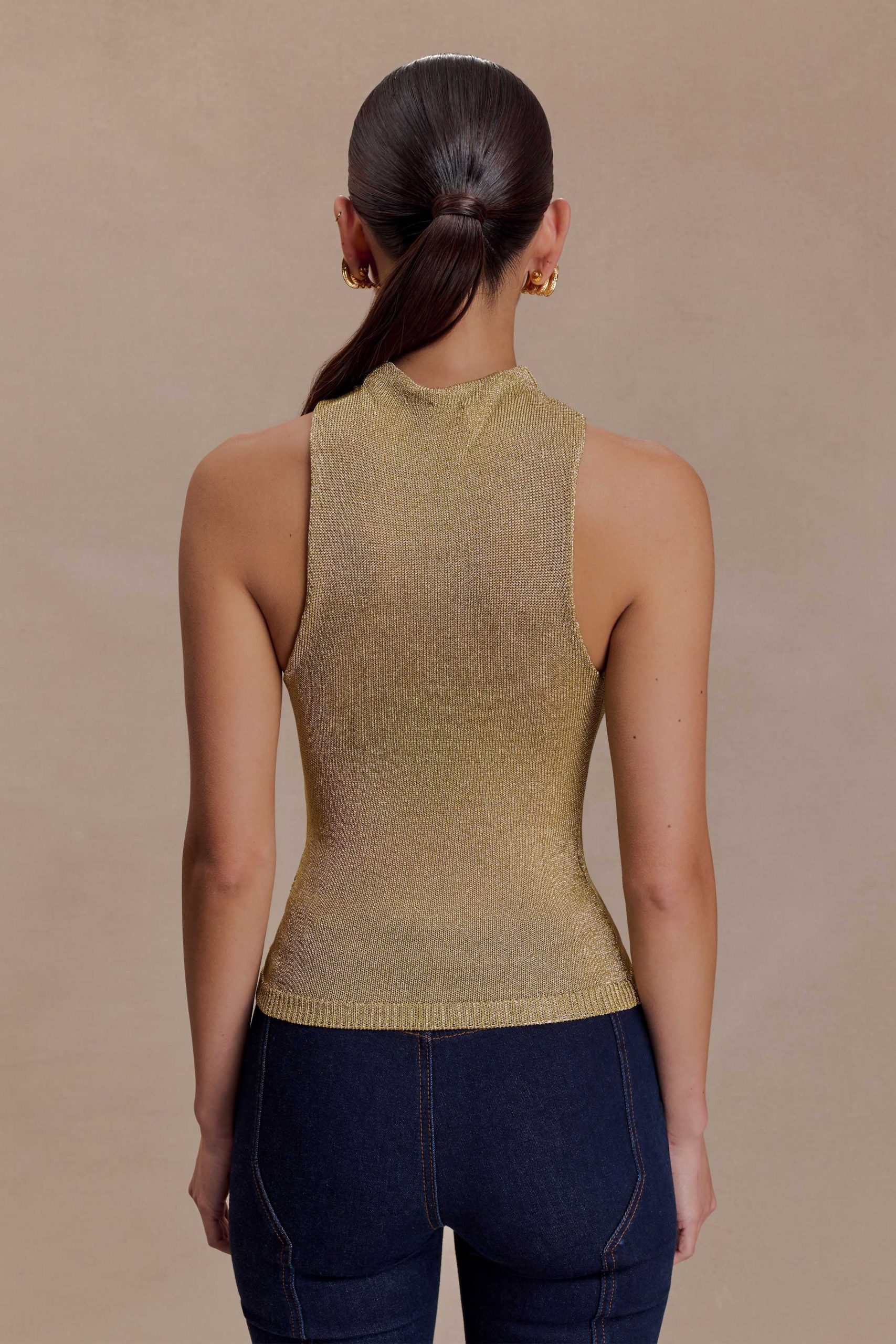 Nikki Lurex Top With Hardware - Gold - Image 7
