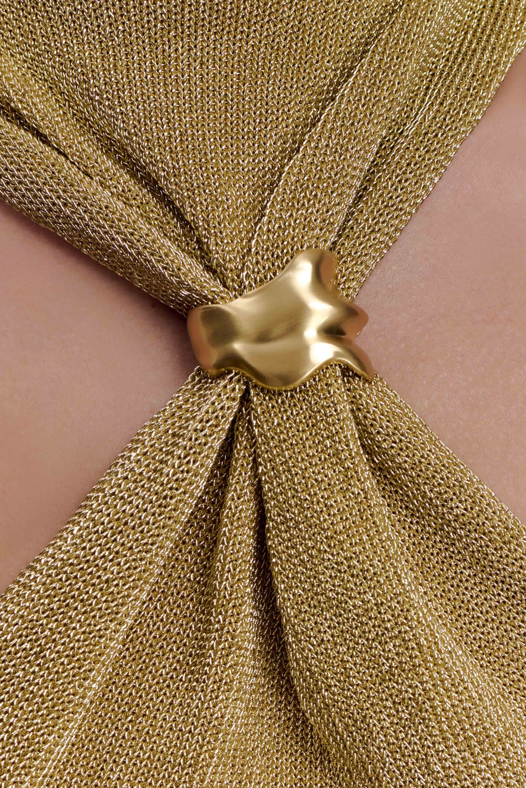 Nikki Lurex Top With Hardware - Gold - Image 10