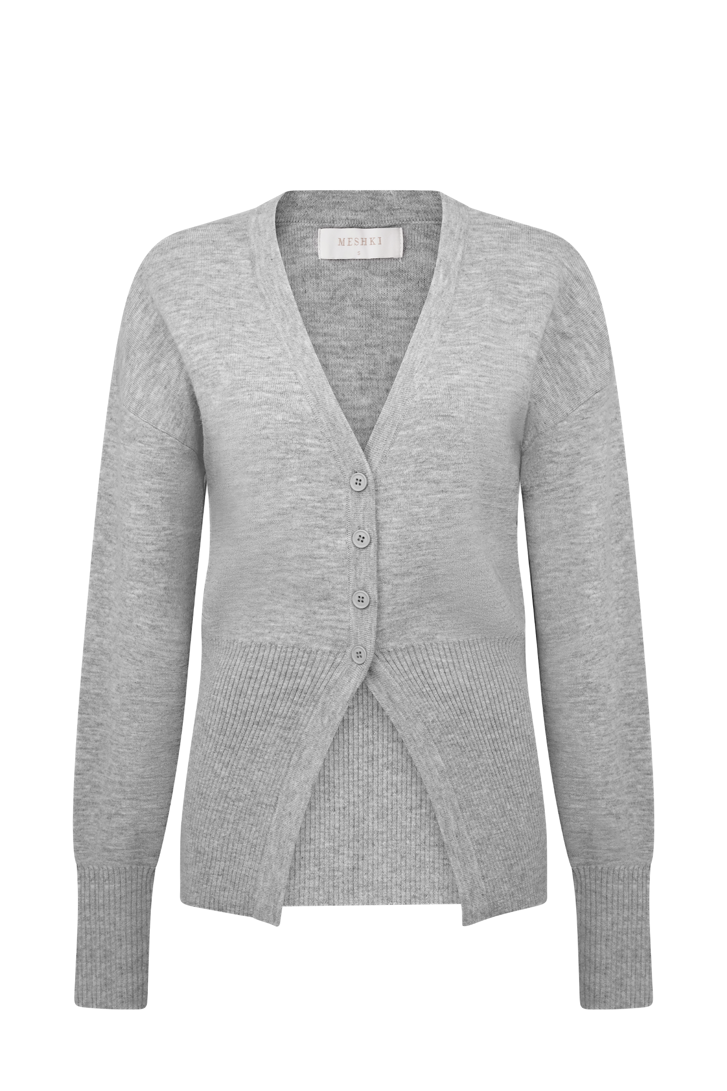 Alexia Buttoned Oversized Cardigan - Grey Marle - Image 9