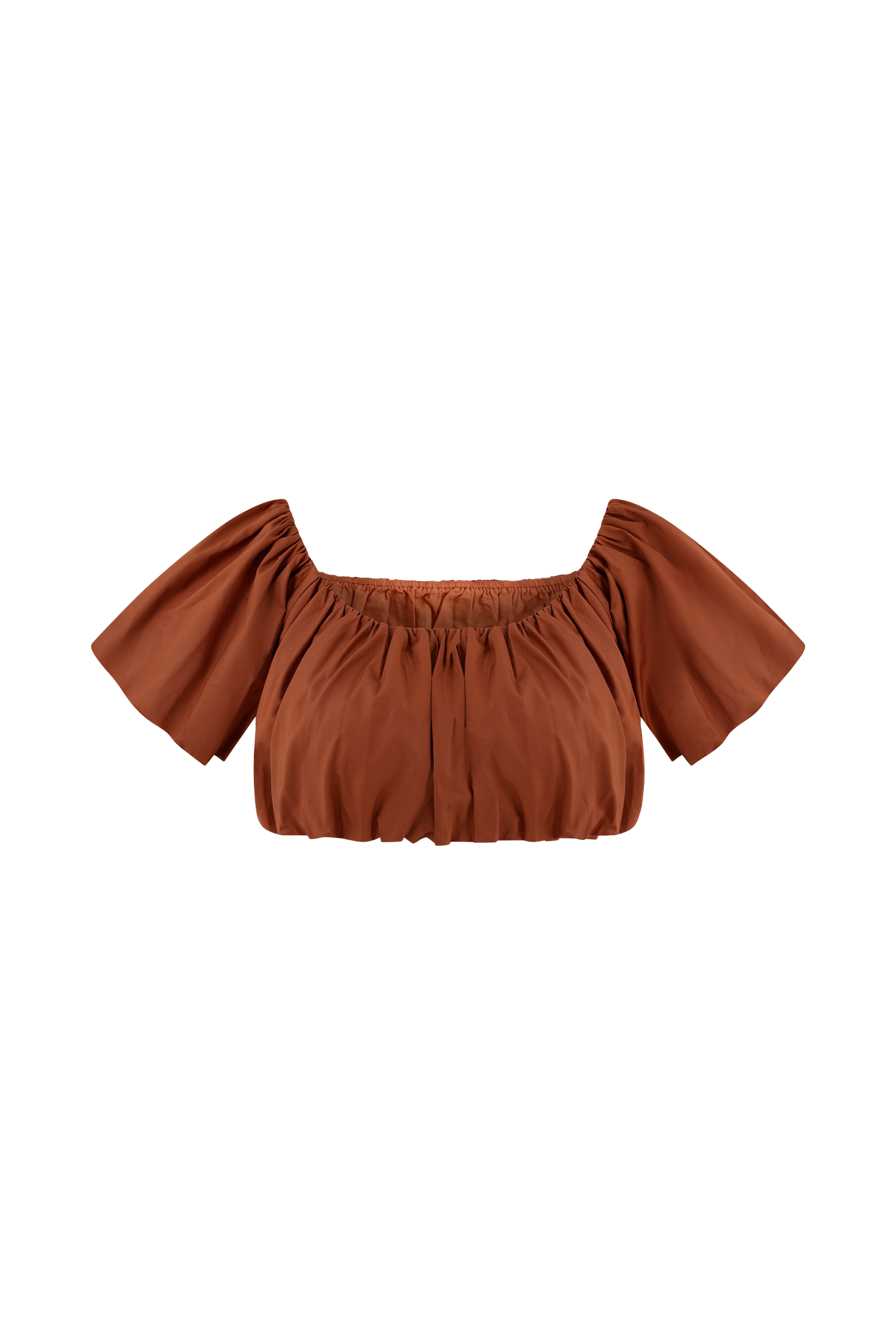 Autumn Off Shoulder Bubble Top - Burnt Orange - Image 9