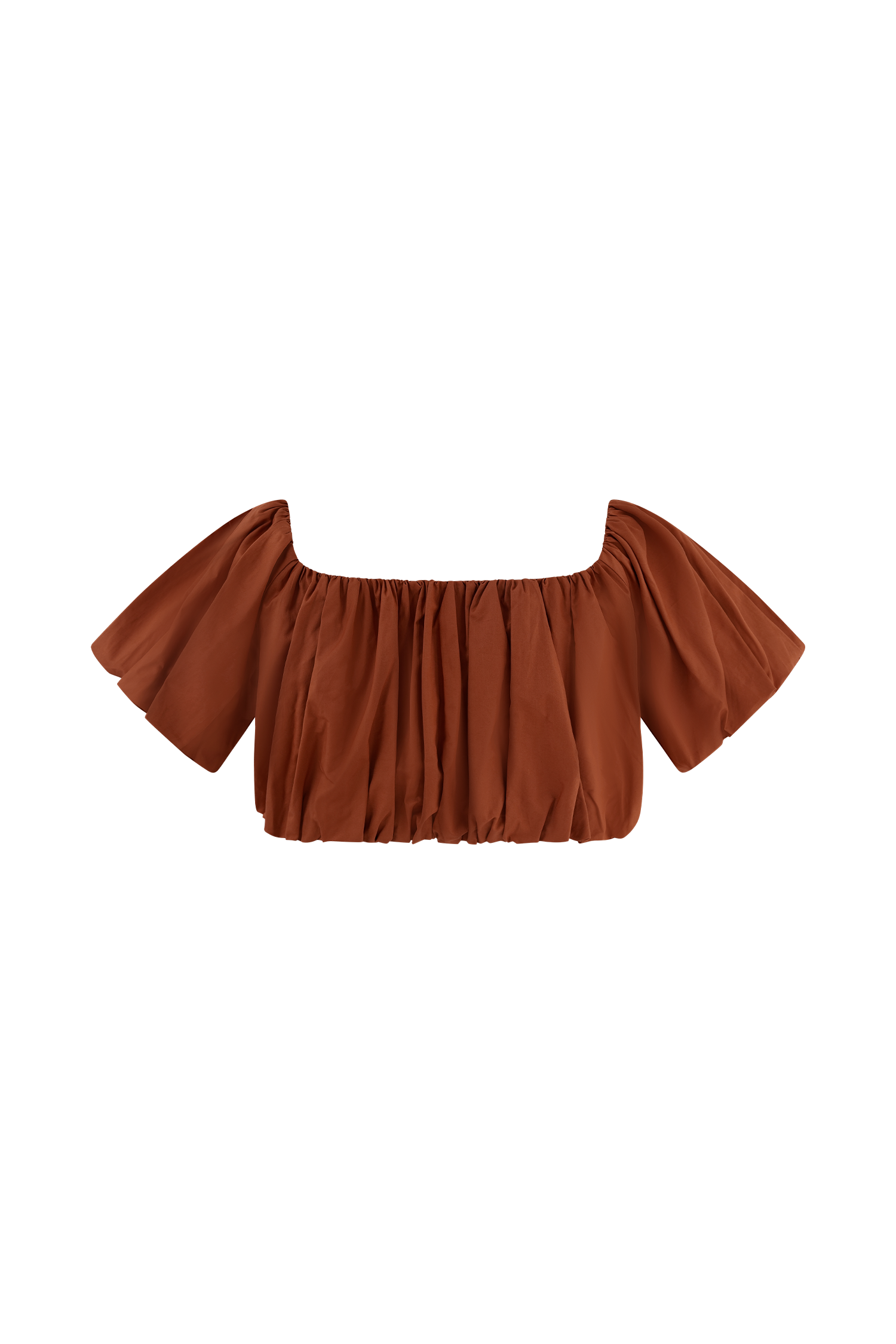 Autumn Off Shoulder Bubble Top - Burnt Orange - Image 8