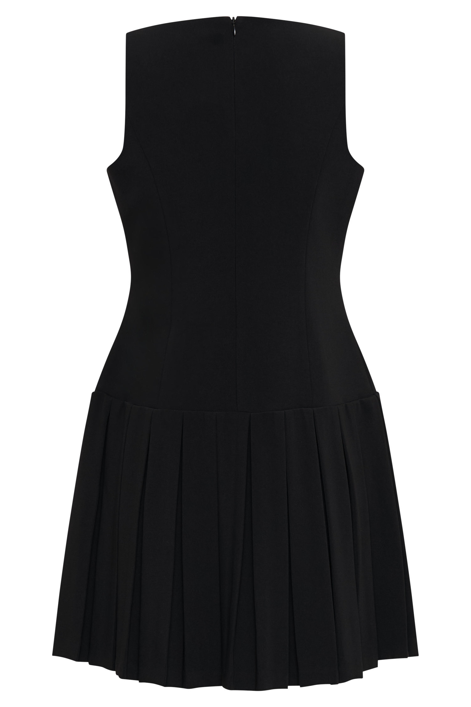 Mackenzie Sleeveless Pleated Mini Dress - Black - Image 8