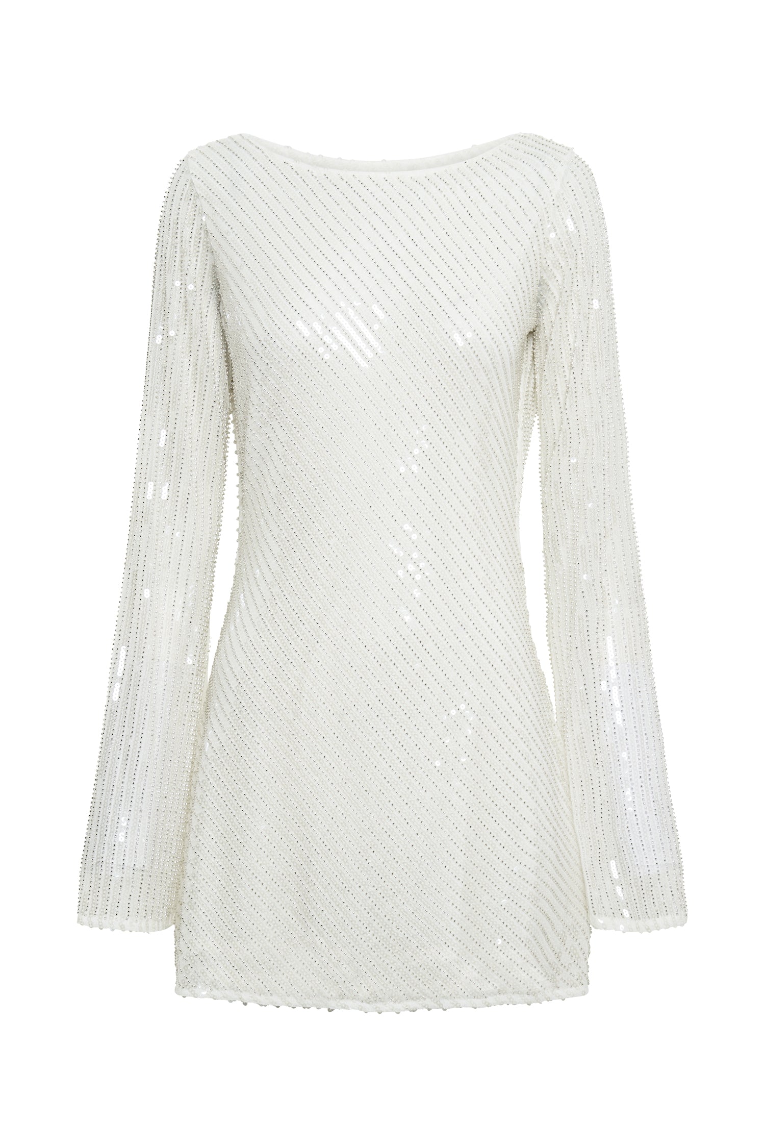 Nala Sequin Mini Dress - White - Image 11