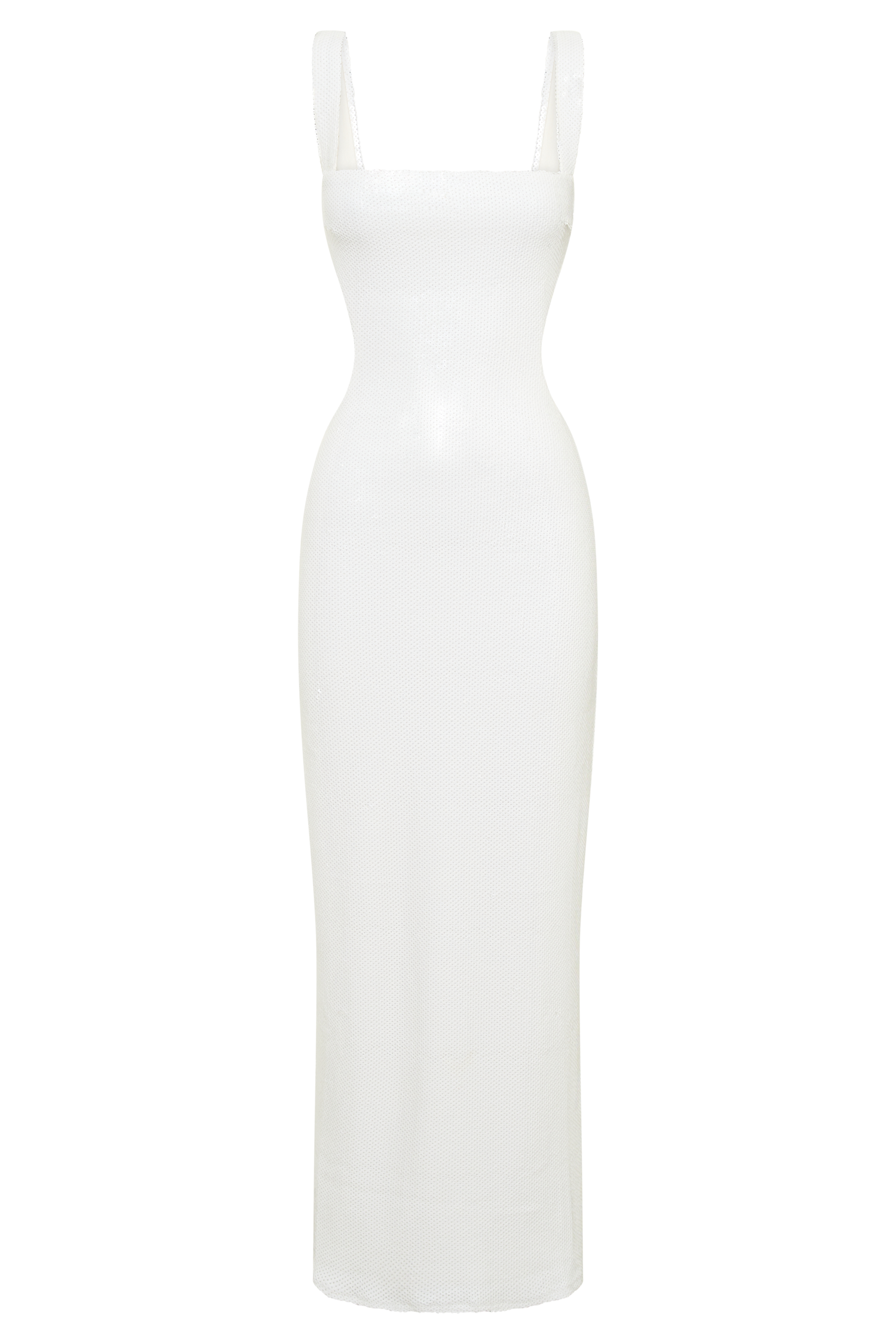 Adoria Sequin Cut Out Maxi Dress - White - Image 14