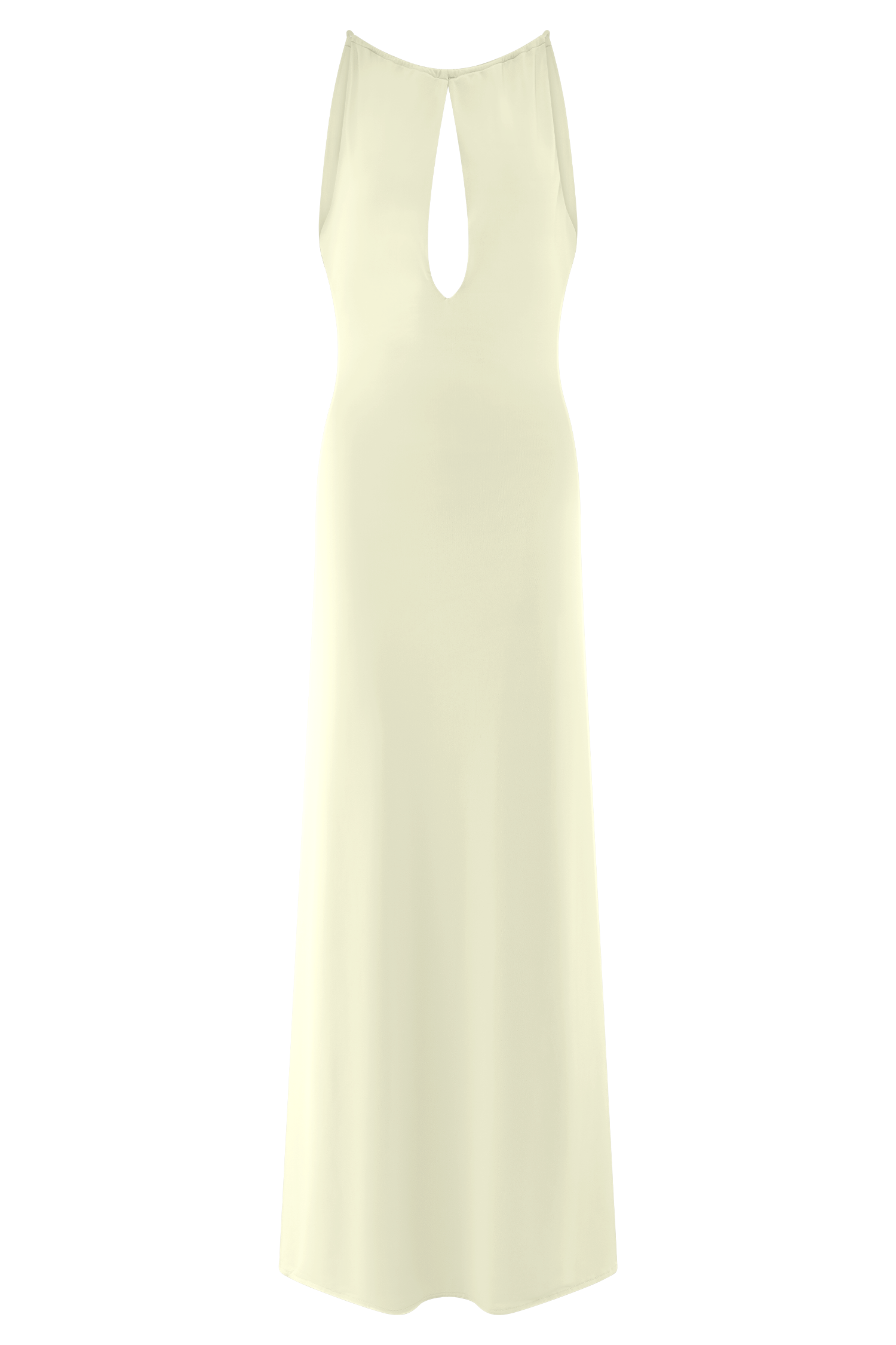 Beryl Slinky Maxi Dress With Pearls - Ivory - Image 9