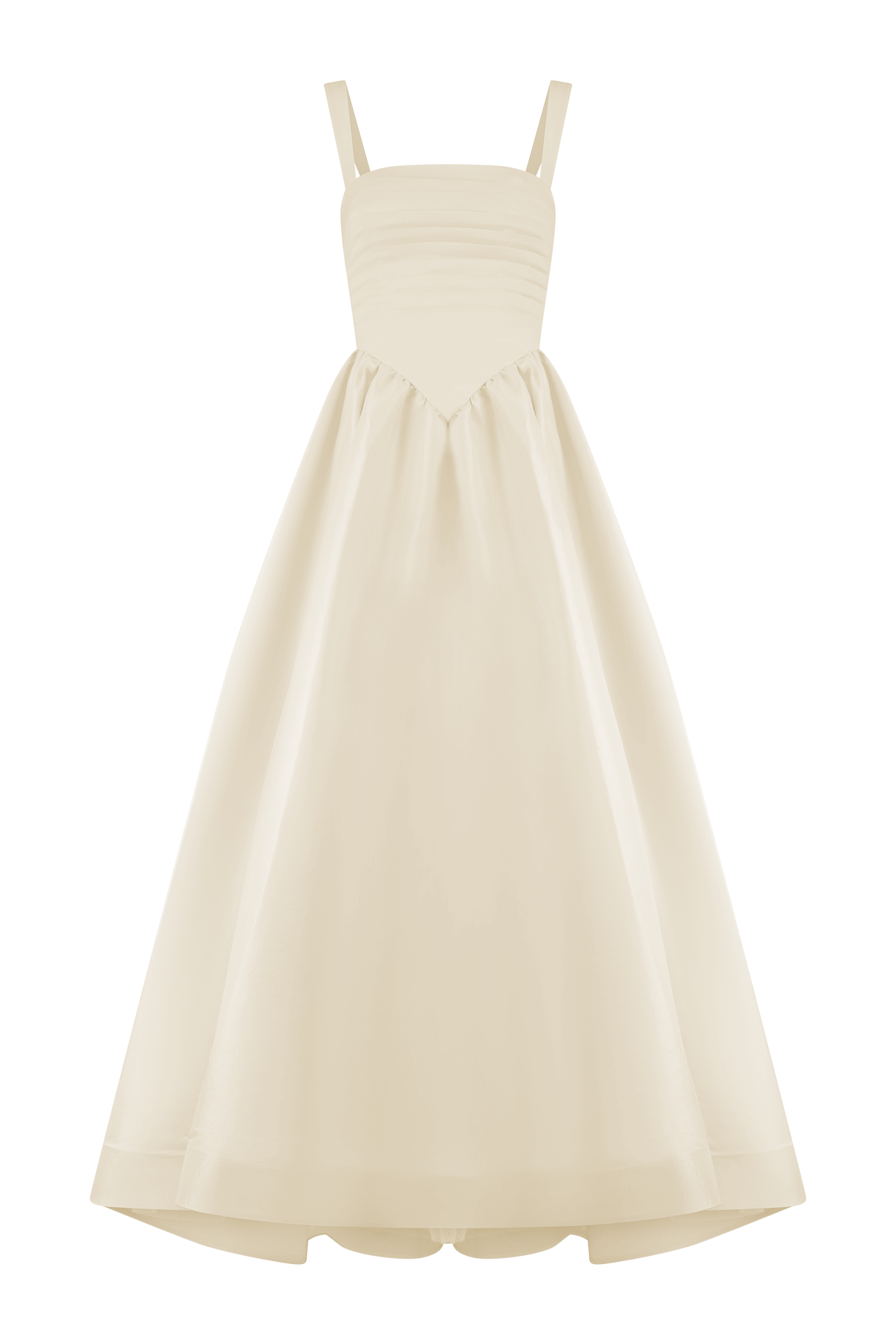 Carla Ruched Gown - Cream Ivory - Image 10